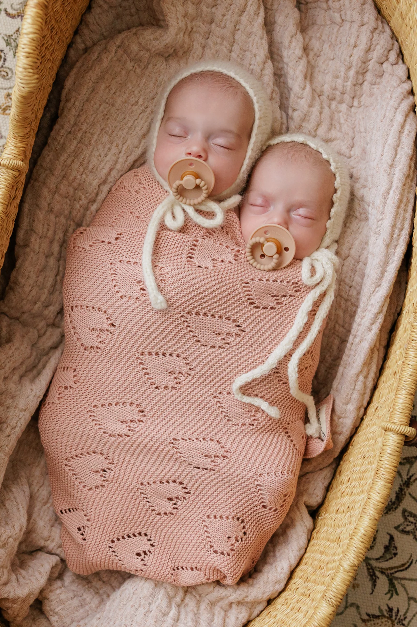 Knit Heart Luxury Swaddle Blanket, 100% OEKO Tex Pima Cotton - Image 3