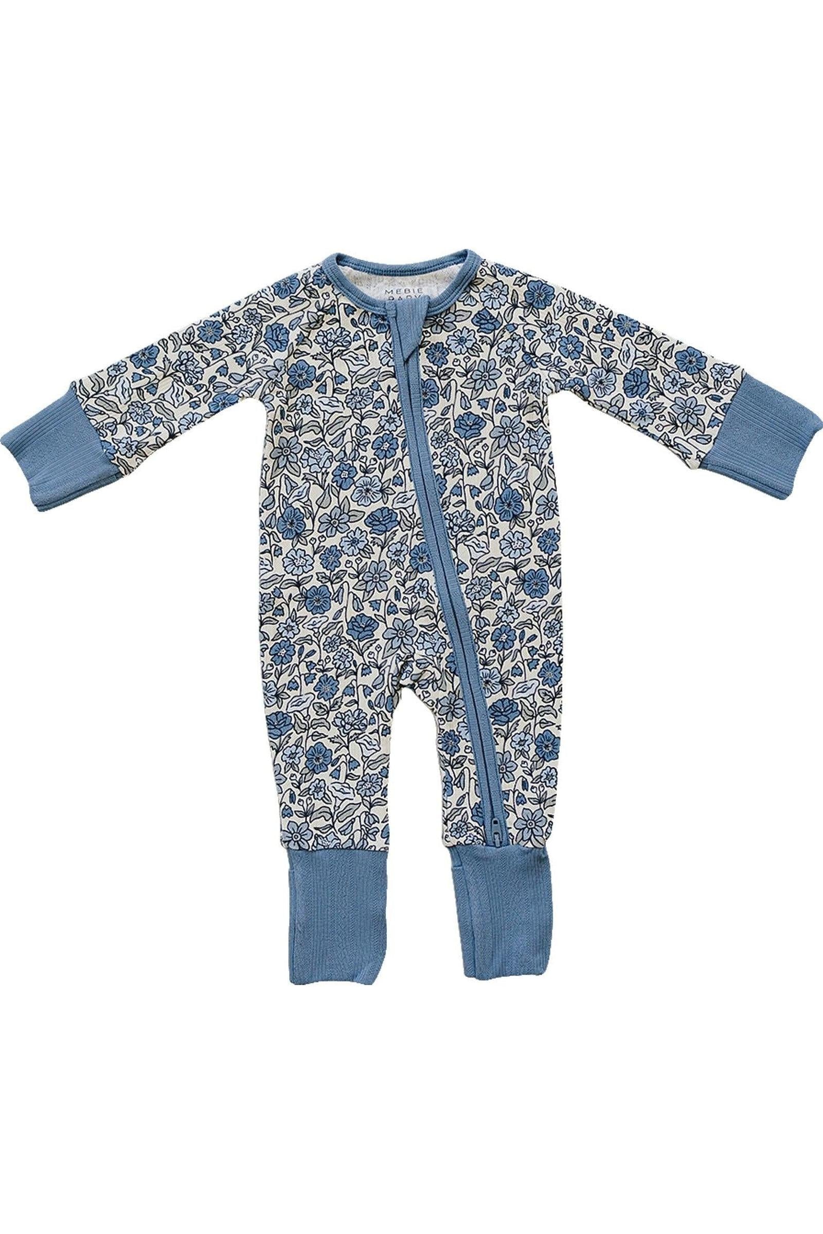 Bluebell Pointelle Ribbed Zipper Pajama, Bamboo, Baby Essentials - Image 2