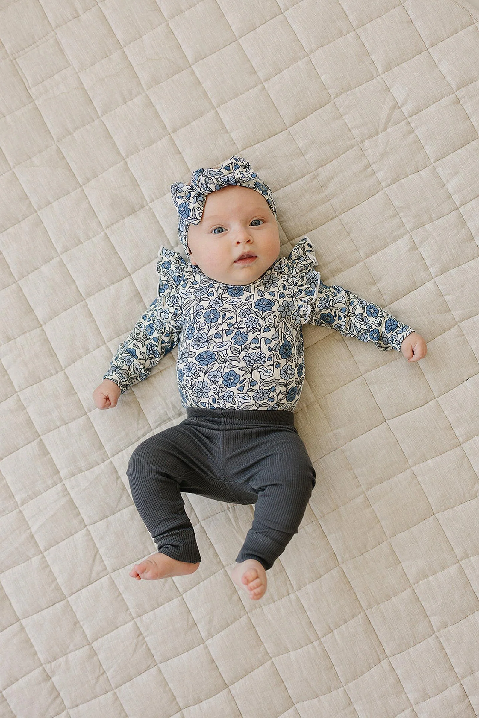 Bluebell Ruffle Sleeve Pointelle Bodysuit, Bamboo, Baby Essentials - Image 3
