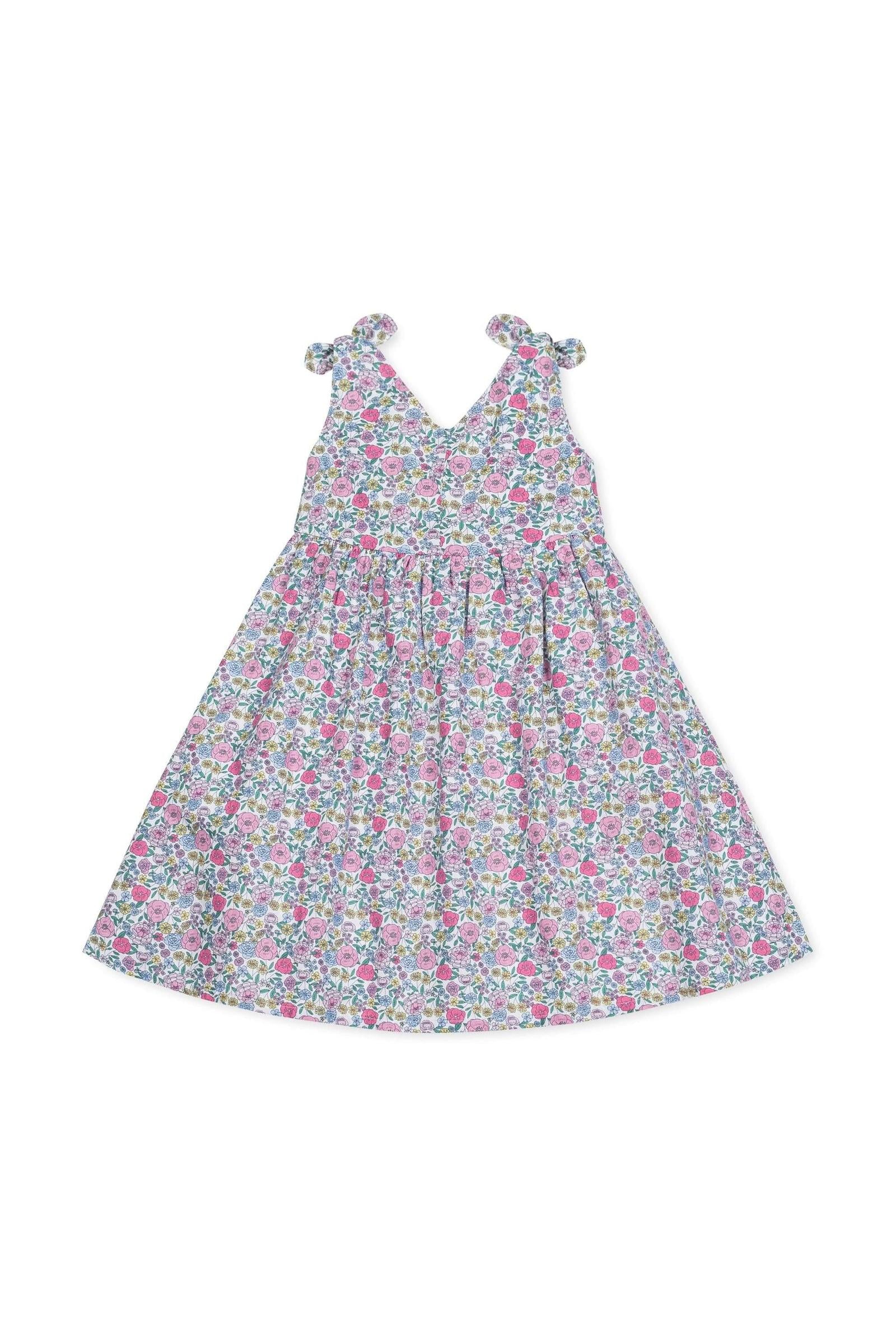 Linen Bow Shoulder Swing Dress for Girls, Floral, Toddler & Kids - Image 2