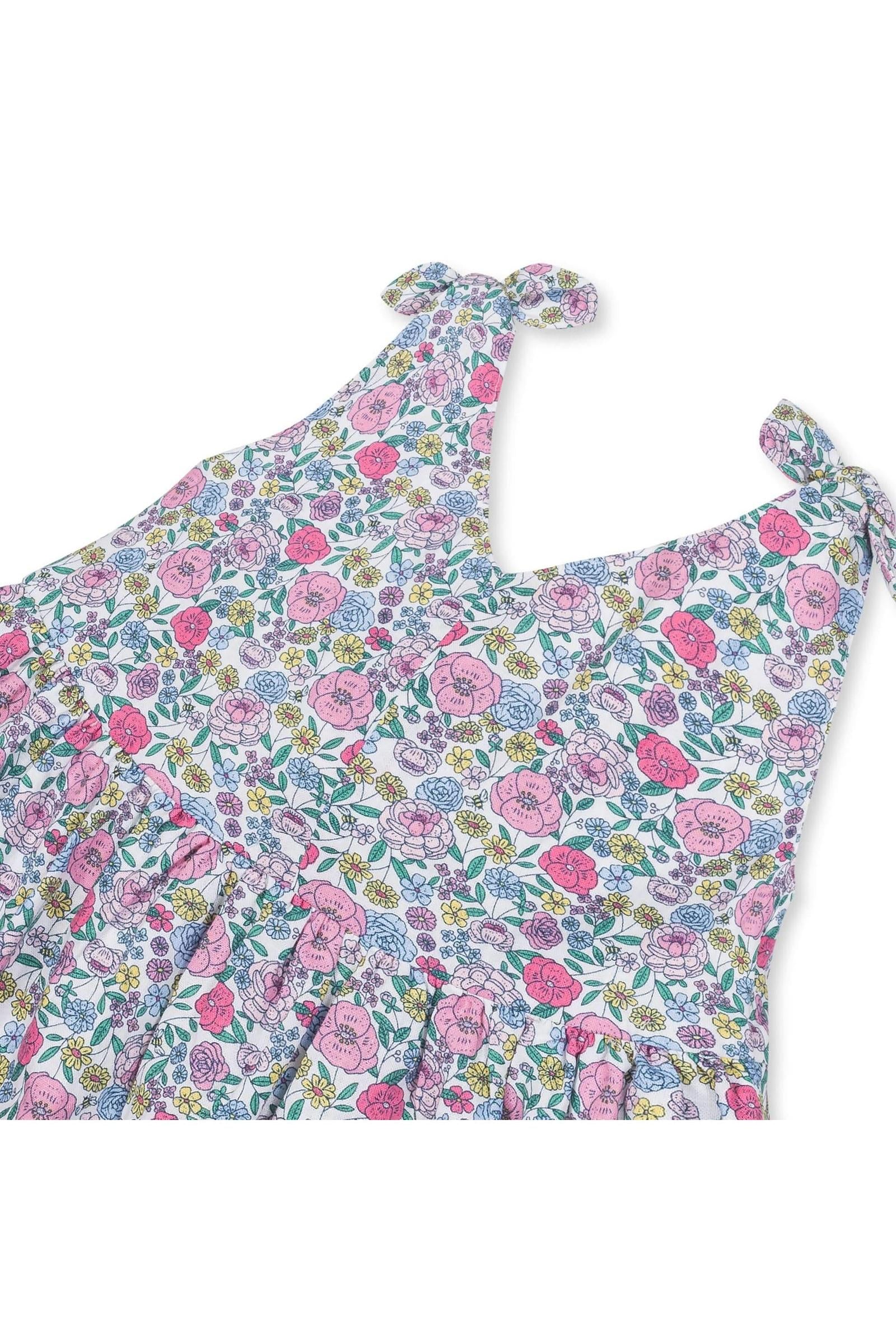 Linen Bow Shoulder Swing Dress for Girls, Floral, Toddler & Kids - Image 6