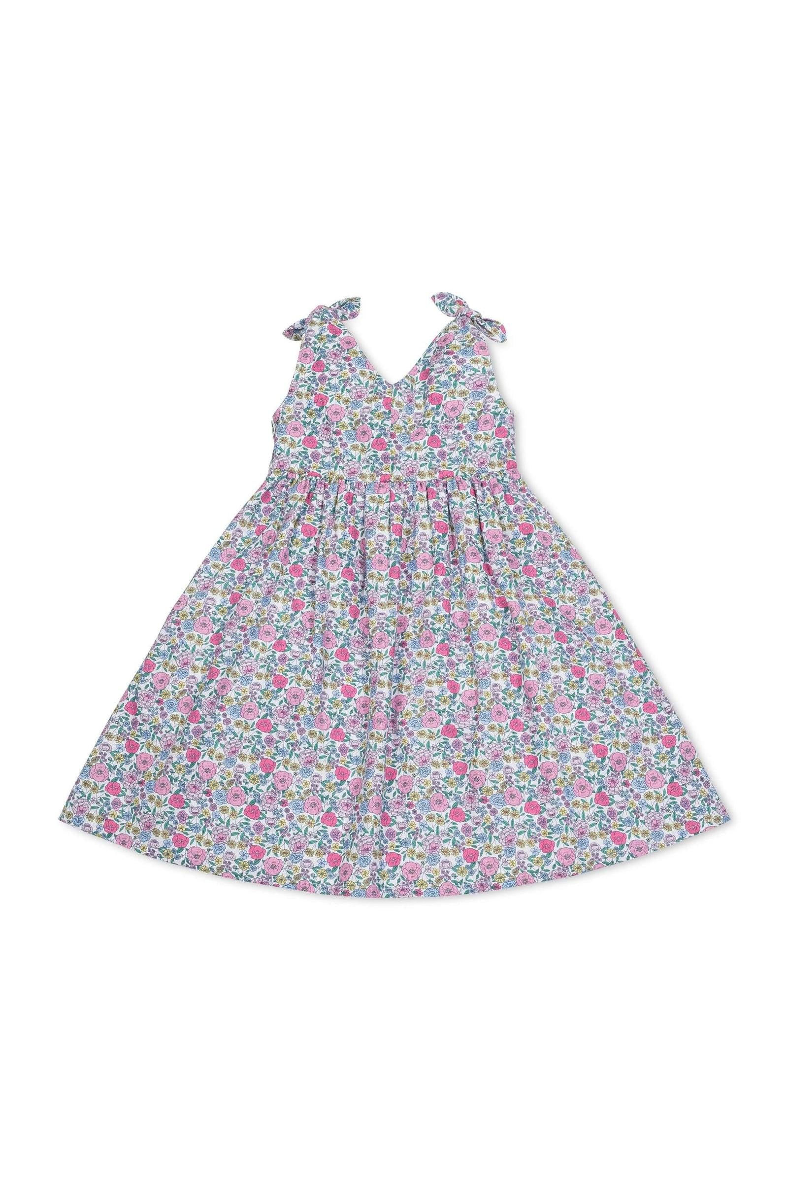 Linen Bow Shoulder Swing Dress for Girls, Floral, Toddler & Kids - Image 7