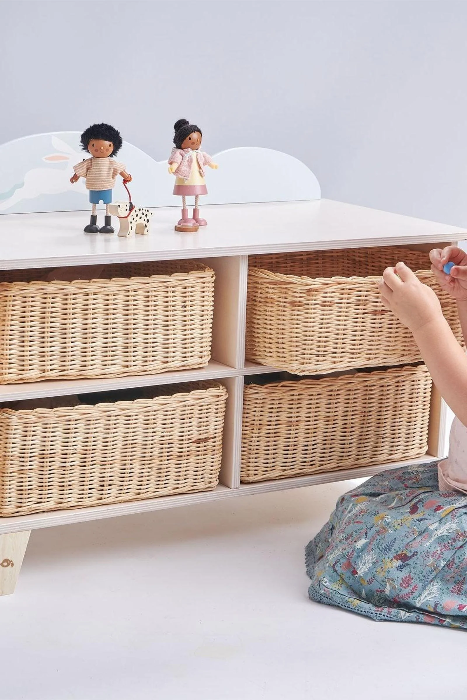 Bunny Storage Unit, Wooden Toddler Bookcase & Toy Storage - Image 2