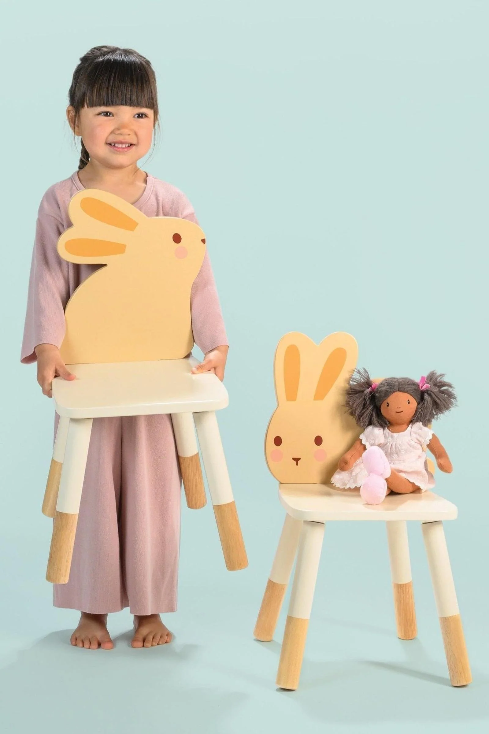 Mentari Bunny Table and Chair Set, Toddler Furniture, Sustainably Built - Image 5