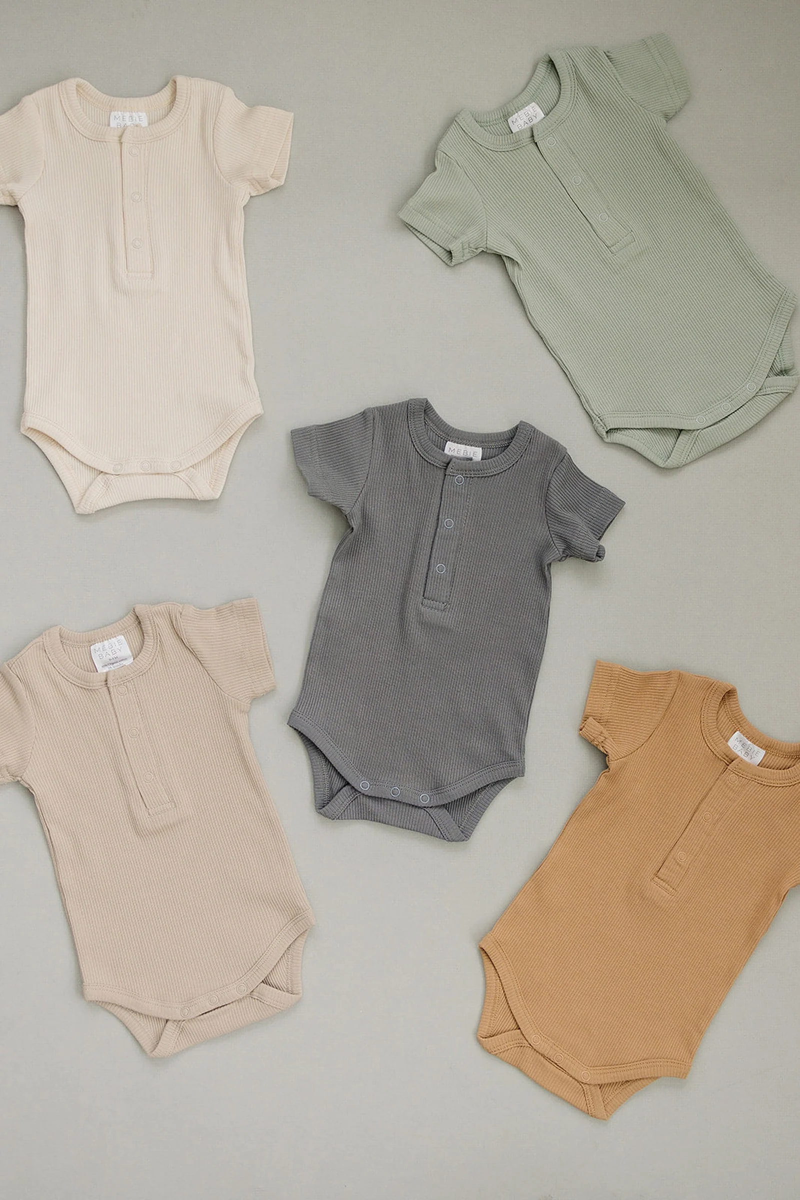 Cafe Ribbed Snap Bodysuit, Baby Essentials, Gender Neutral, Organic Cotton - Image 4