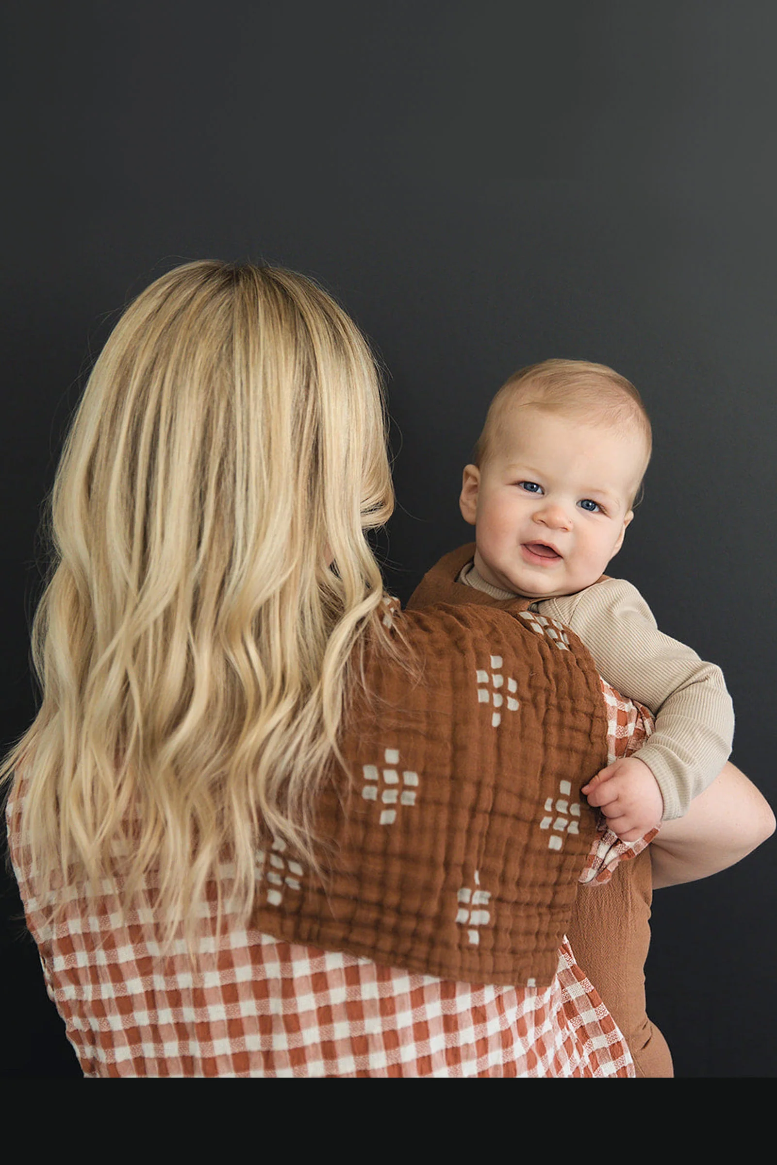 Chestnut Textile Muslin Burp Cloth, 100% Cotton, Baby Essentials