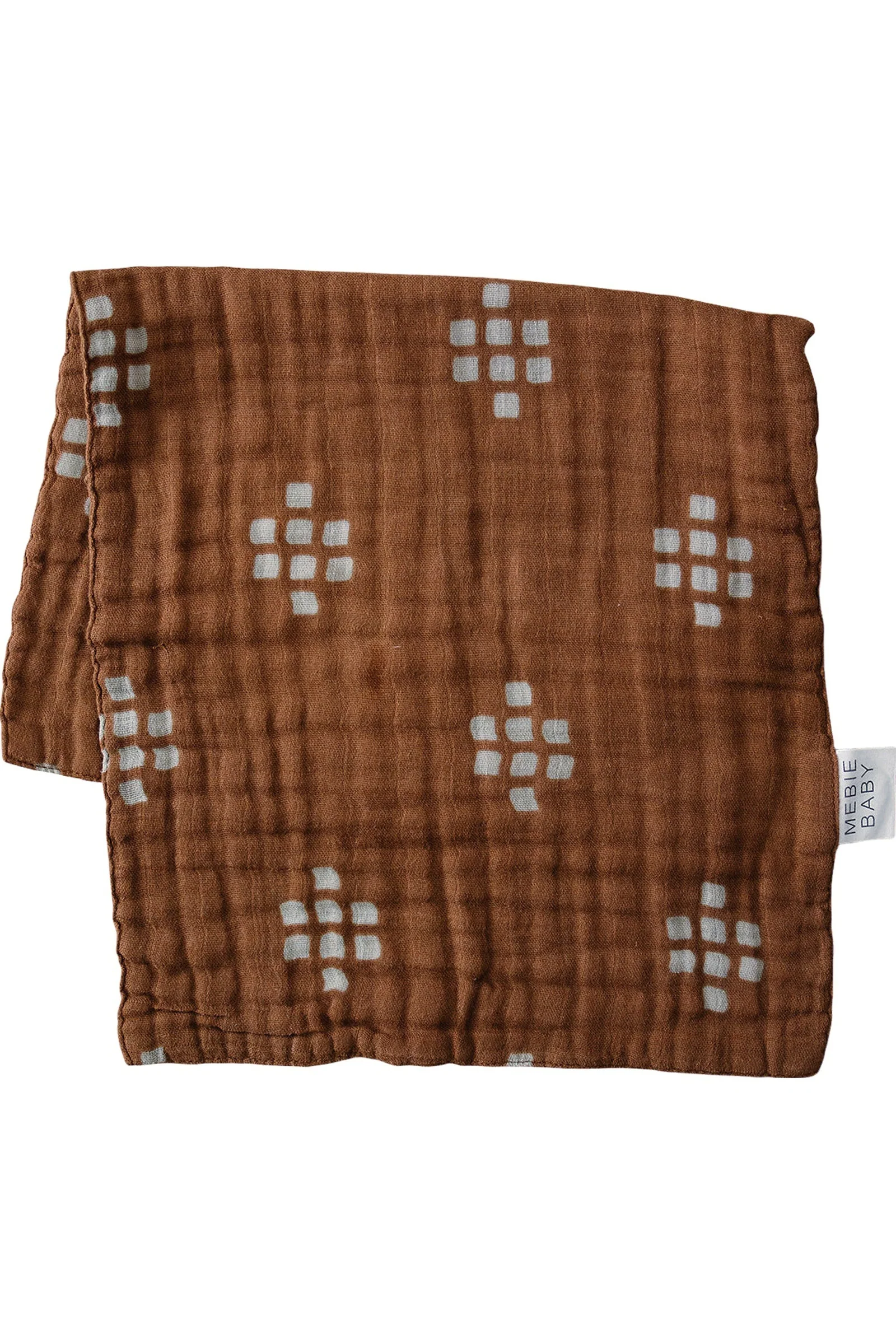Chestnut Textile Muslin Burp Cloth, 100% Cotton, Baby Essentials - Image 2