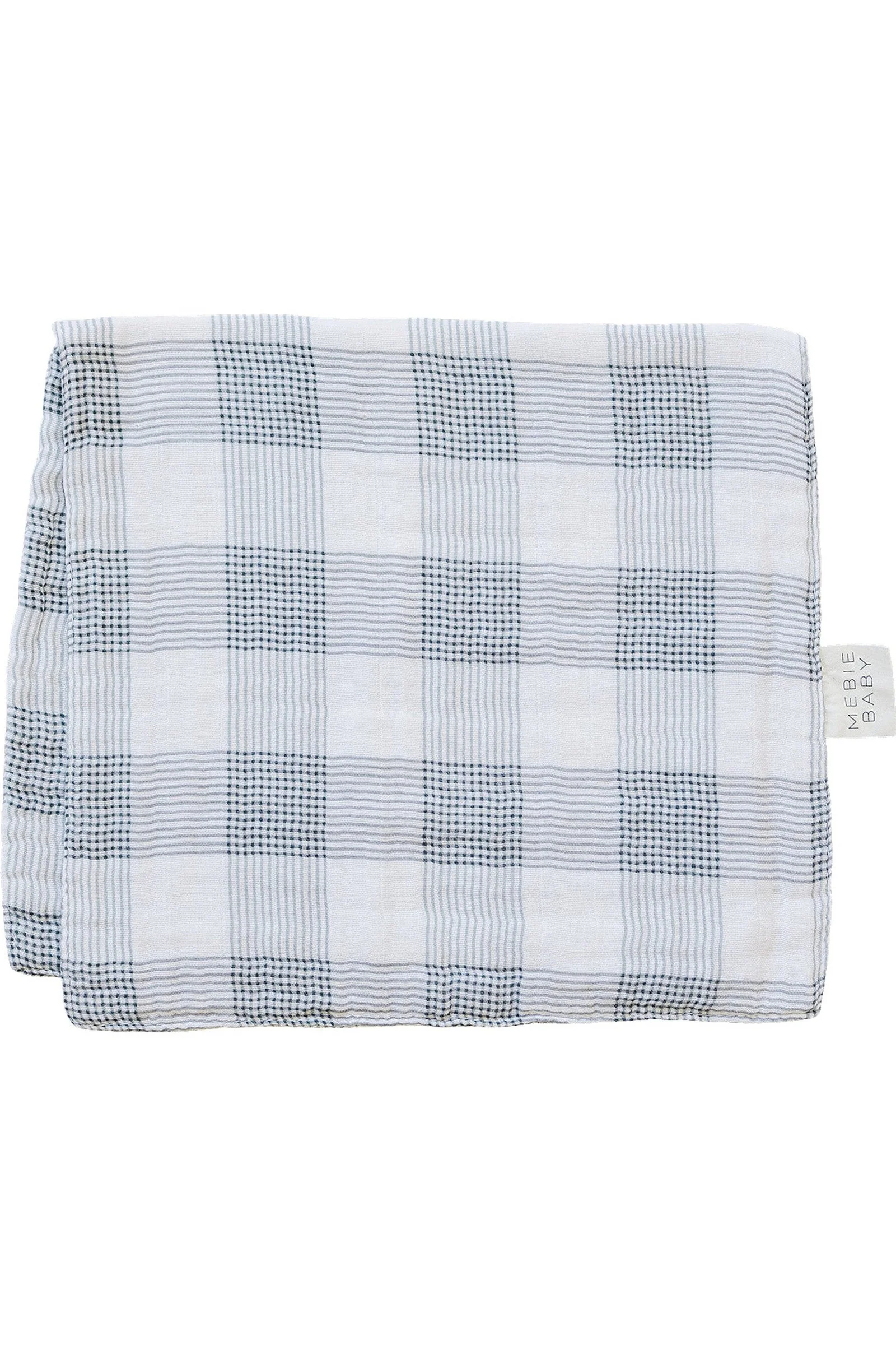Coastal Plaid Muslin Burp Cloth, 100% Cotton, Baby Essentials - Image 2