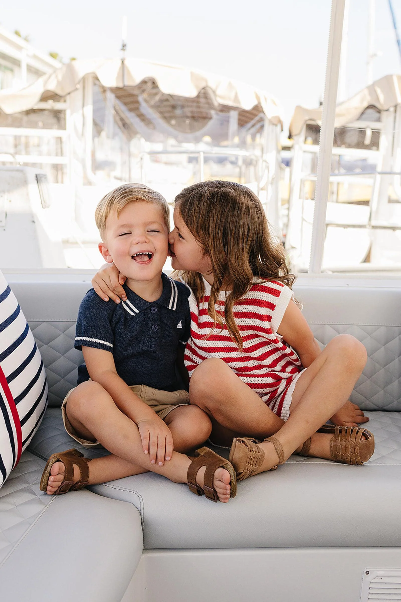 Cotton Collared Sailboat Knit Shirt for Boys, Navy, Toddler & Kids - Image 4
