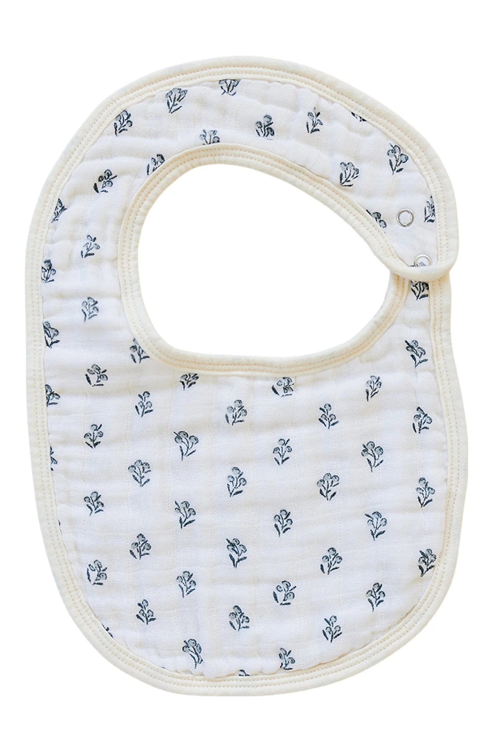 Cream Berry Classic Muslin Bib, 100% Cotton, Baby Essentials - Image 2