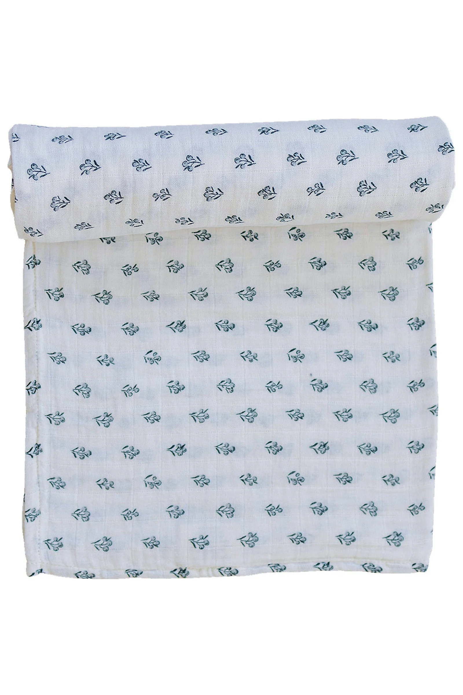 Cream Berry Muslin Swaddle Blanket, 100% Cotton, Baby Essentials - Image 2