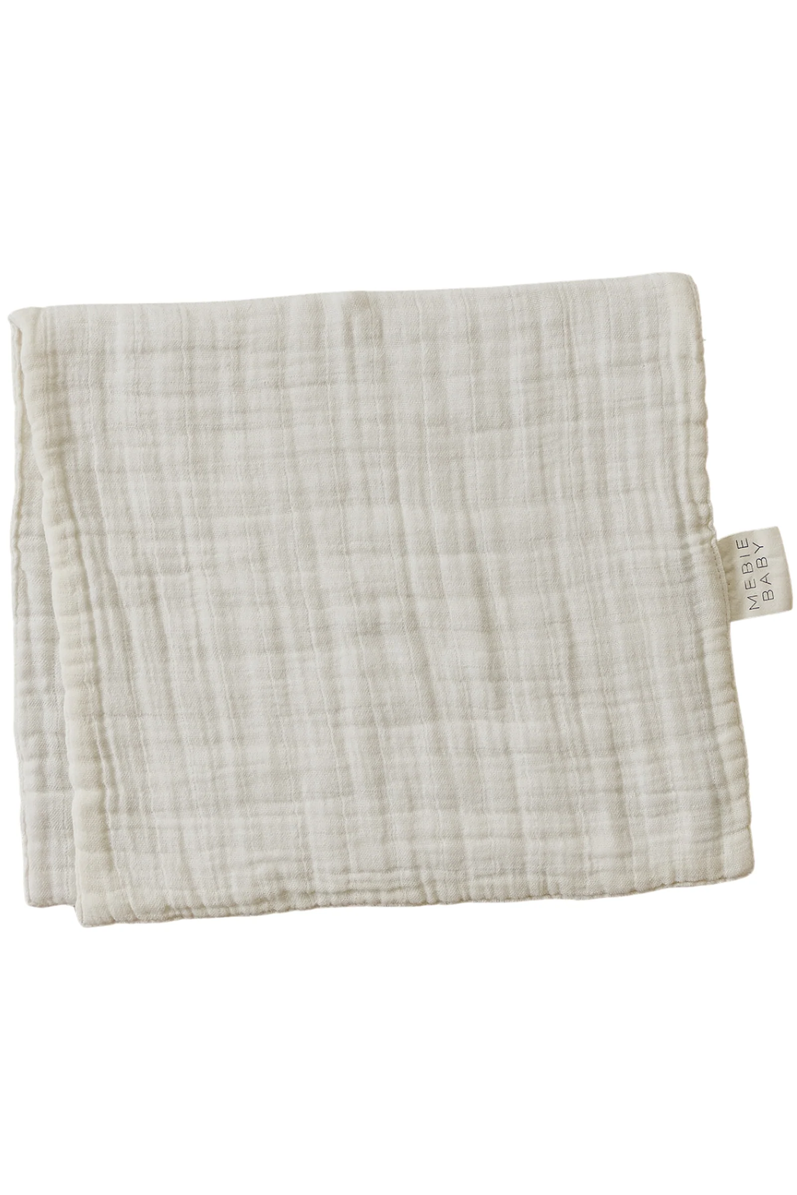 Cream Muslin Burp Cloth, 100% Cotton, Baby Essentials - Image 2