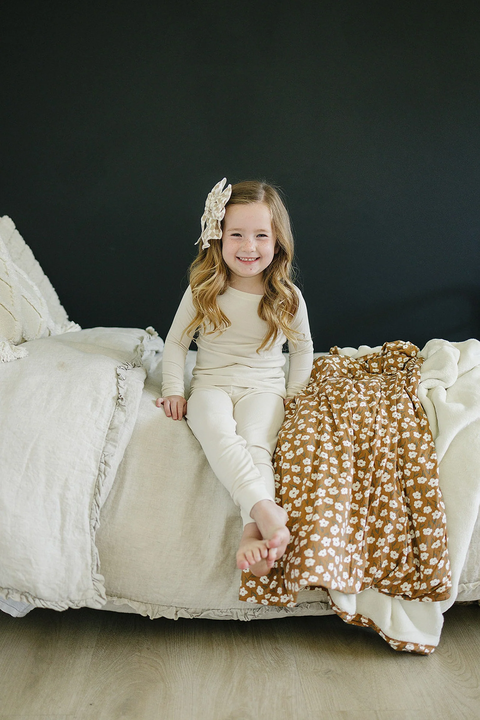 Cream Ribbed Cozy Pajama Set, Bamboo, Baby Essentials - Image 3