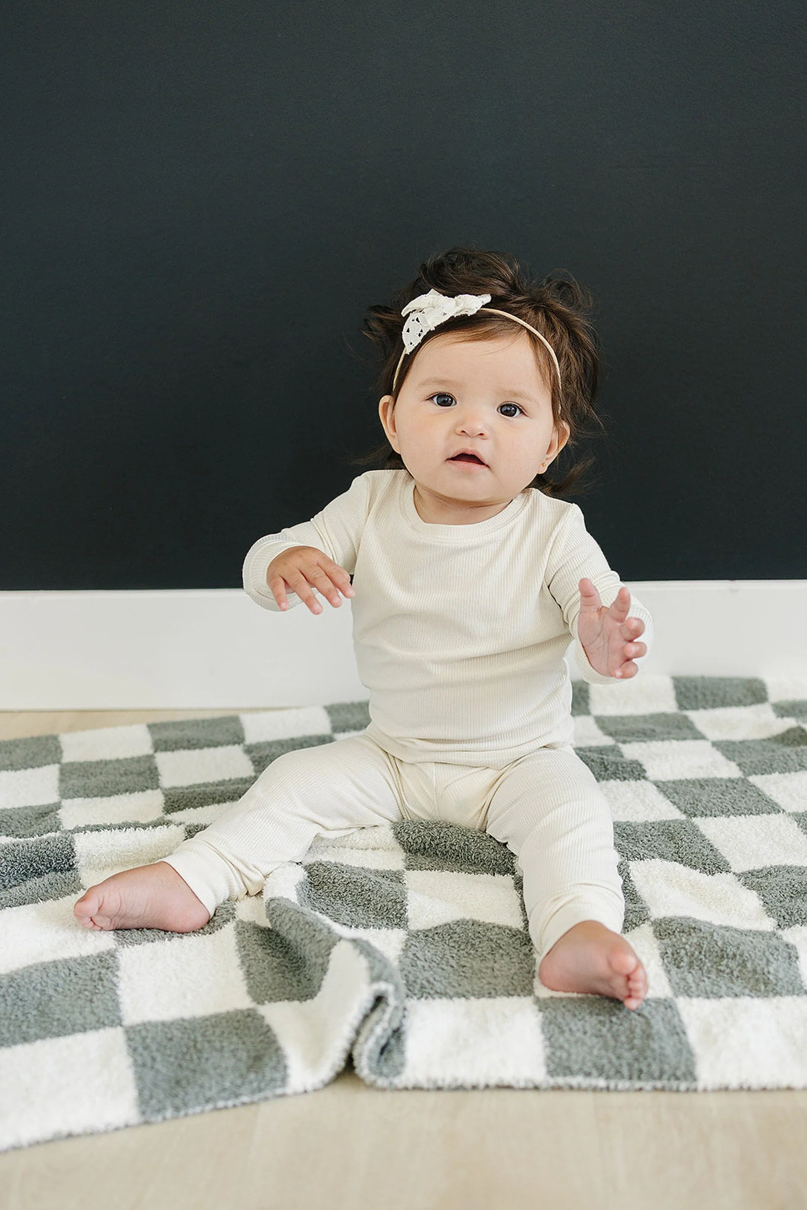Cream Ribbed Cozy Pajama Set, Bamboo, Baby Essentials - Image 4