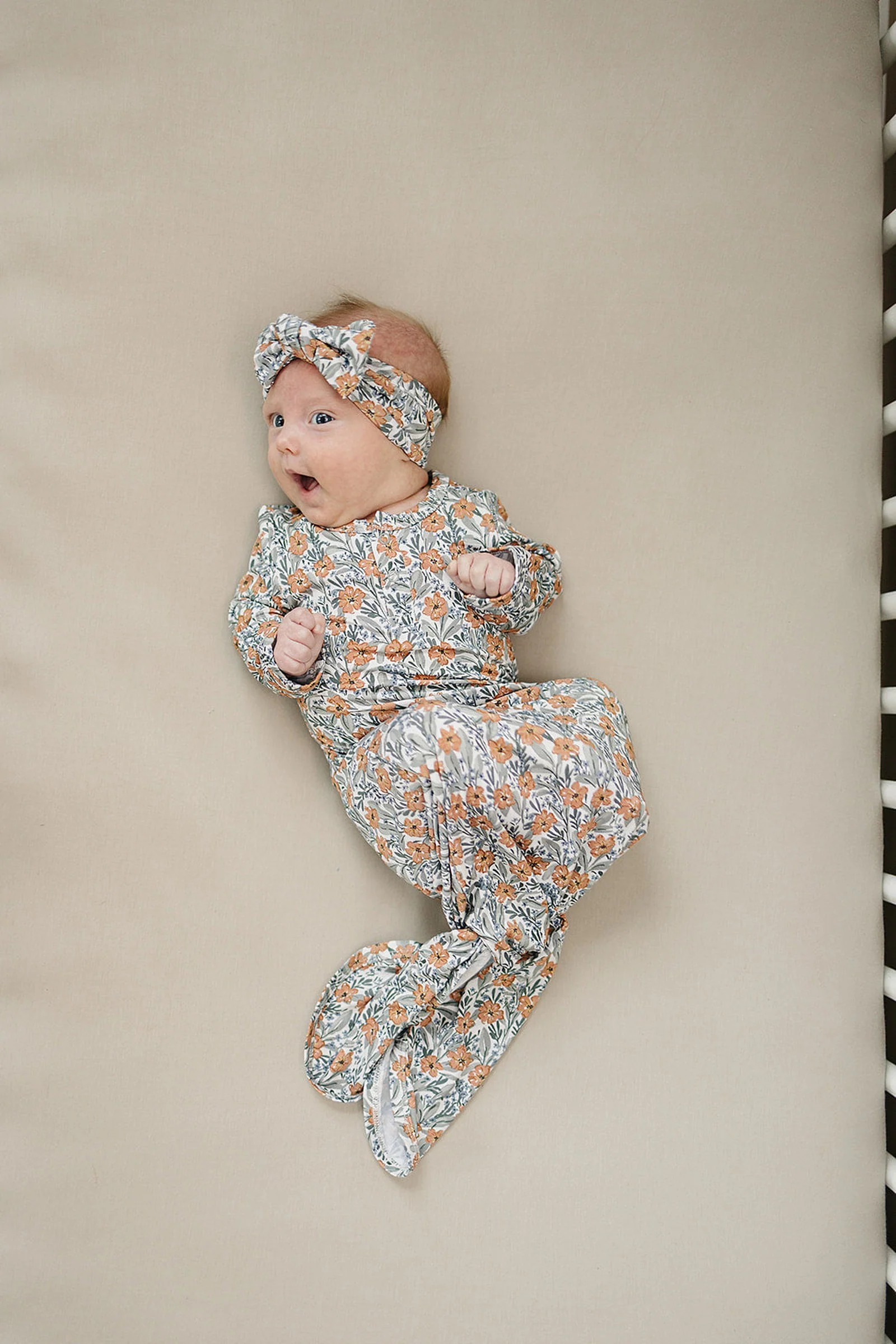 Dainty Meadow Knot Gown, Bamboo, Baby Essentials