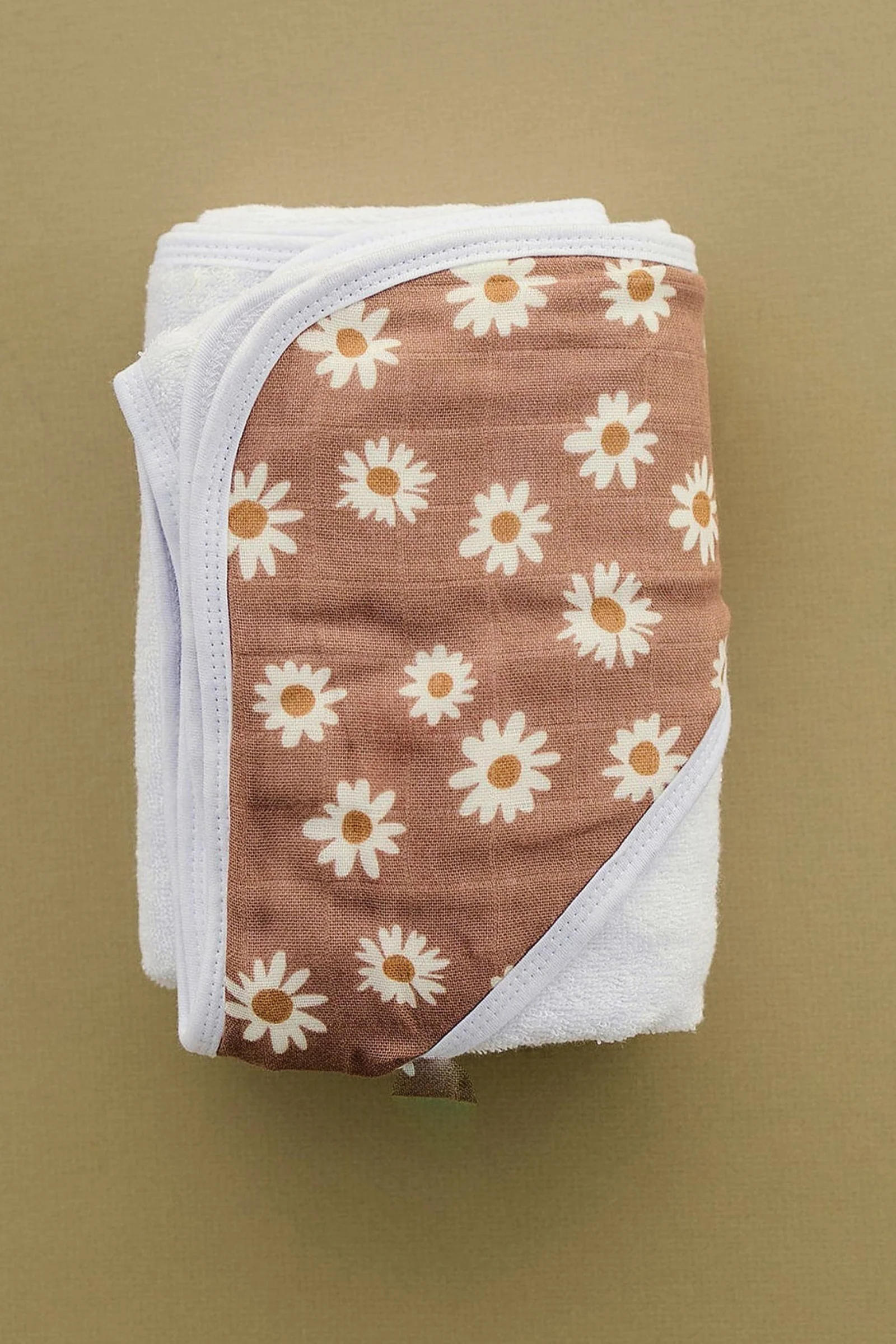 Daisy Dream Muslin Hooded Towel, 100% Cotton, Baby Essentials - Image 6