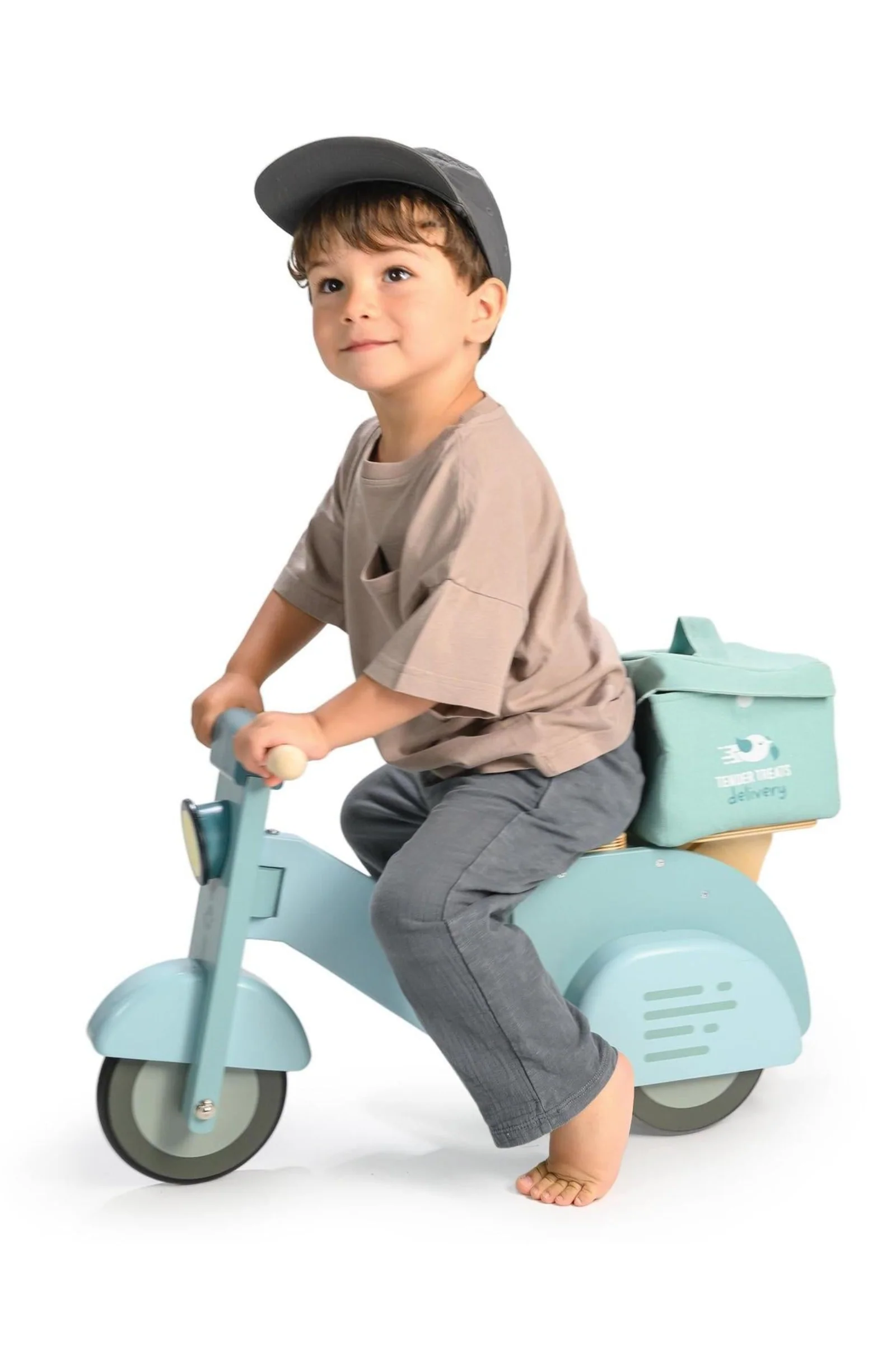 Wooden Ride On Delivery Scooter - Image 3