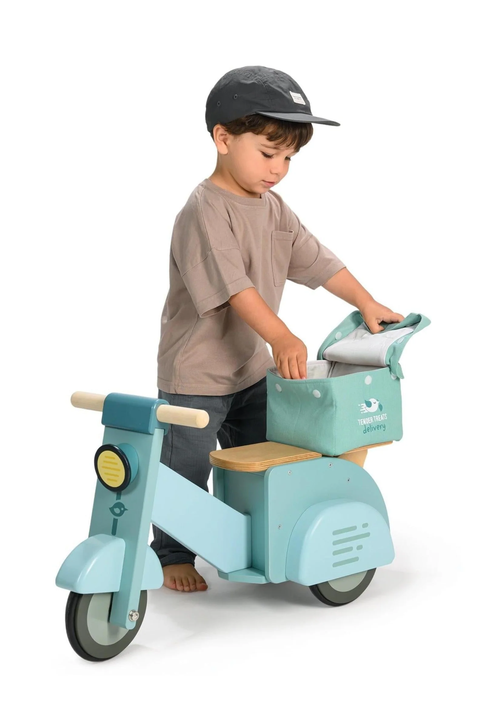 Wooden Ride On Delivery Scooter - Image 4