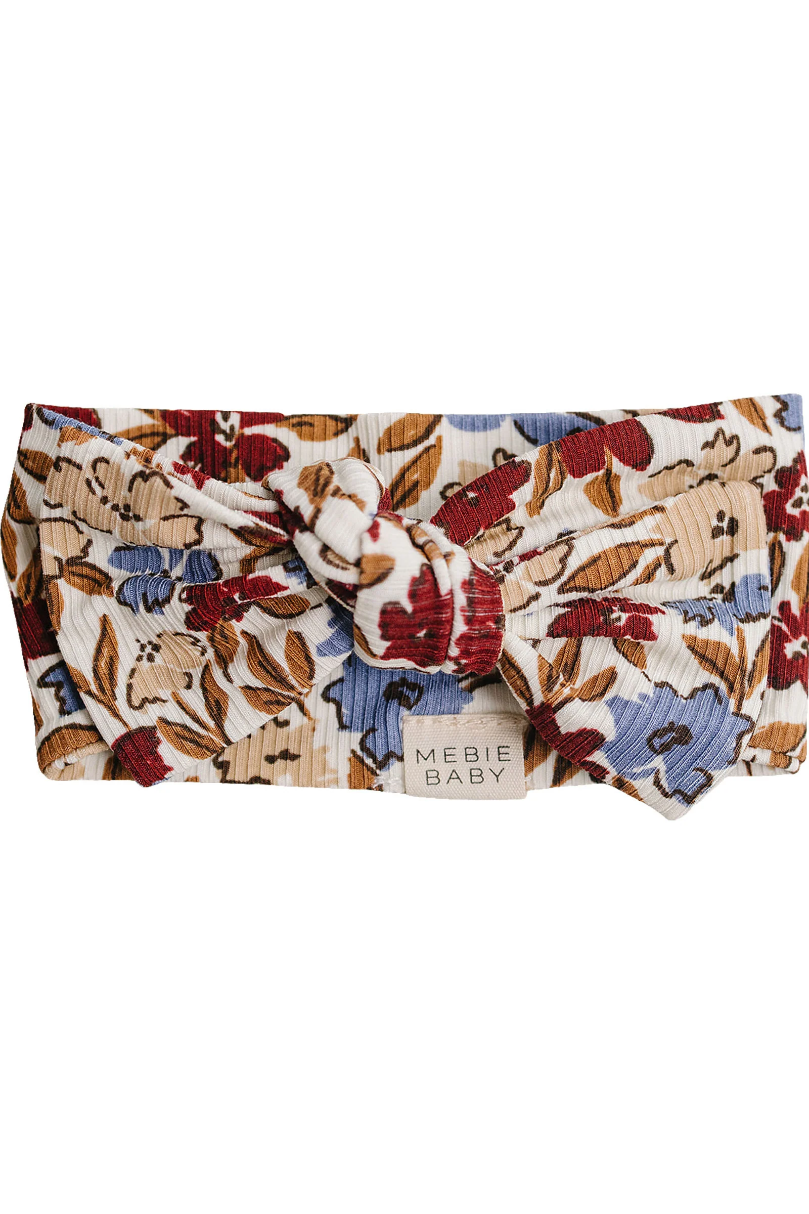 Desert Floral Ribbed Bamboo Head Wrap for Baby Girls - Image 2