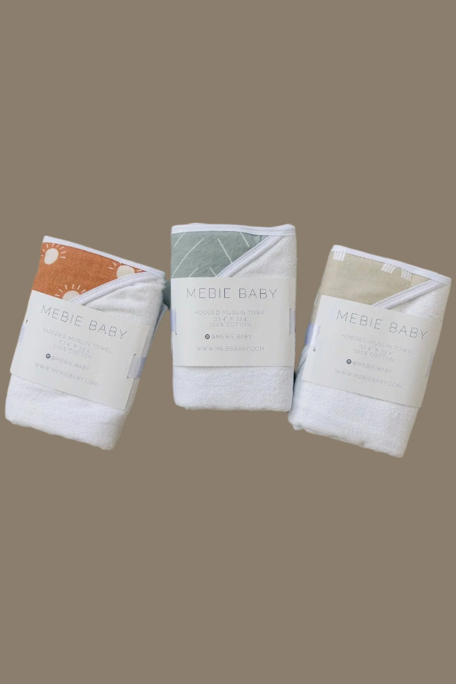 Desert Sage Muslin Hooded Towel, 100% Cotton, Baby Essentials - Image 8