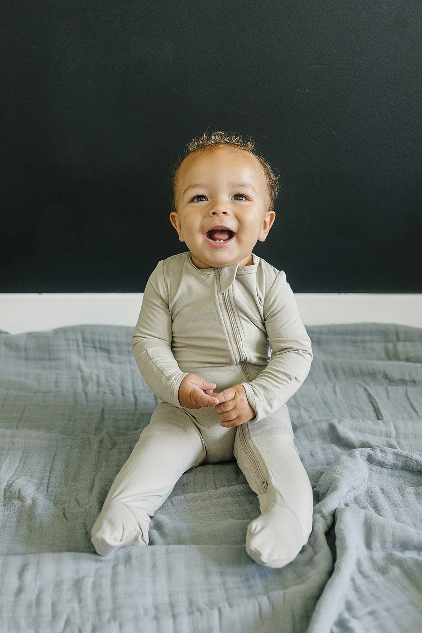 Dusty Blue Muslin Crib Quilt, 100% Cotton, Baby Essentials