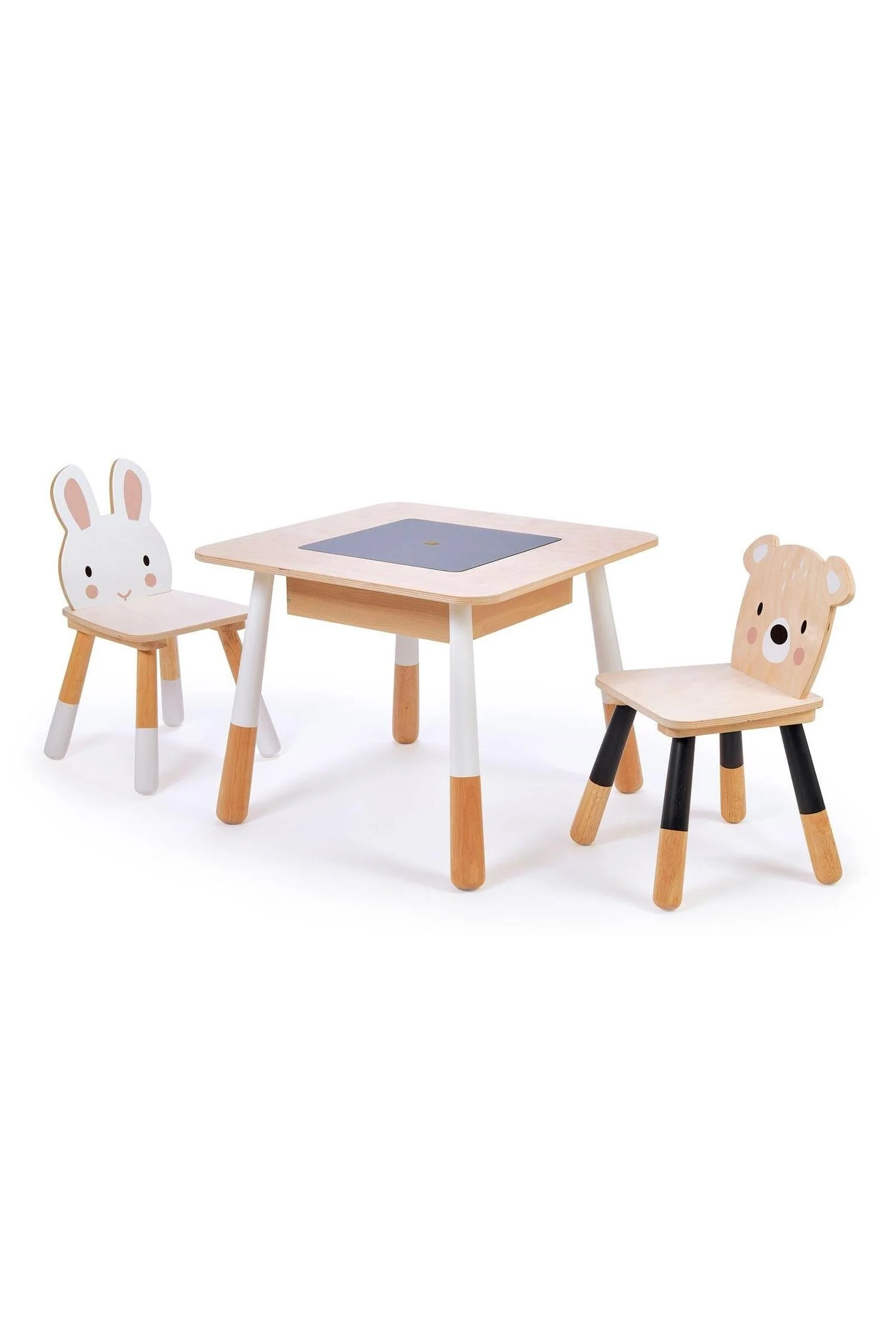 Forest Table & Animal Chair Set with Chalkboard Storage, Toddler Furniture