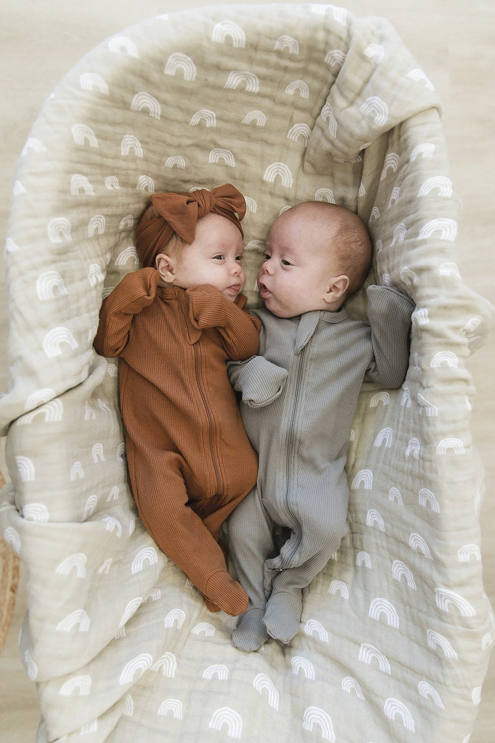 Grey Ribbed Zipper Footed Pajama, Organic Cotton, Baby Essentials - Image 7
