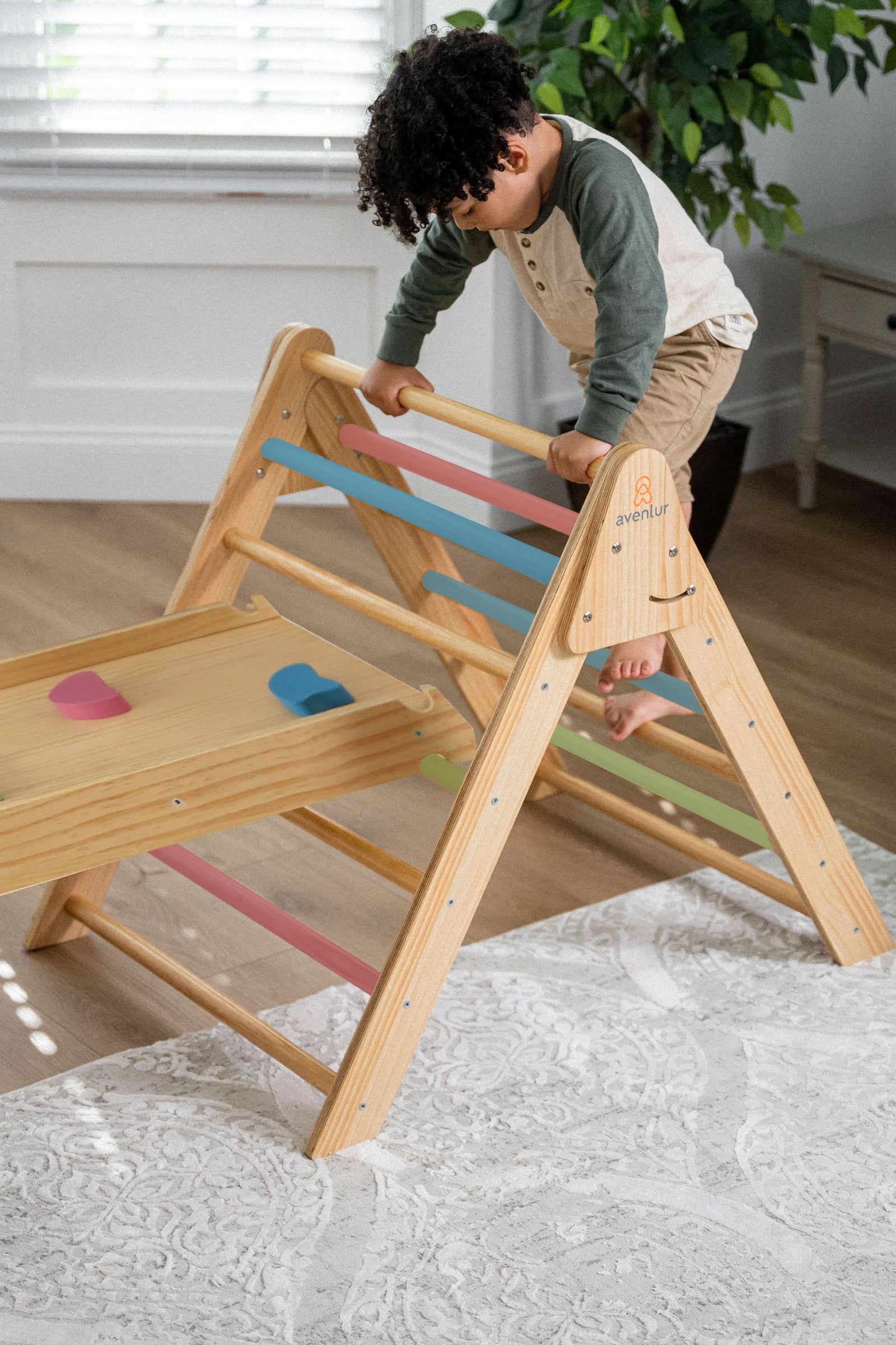 Hazel Baby & Toddler Gym, Pikler Triangle, Slide & Rocker Playset - Image 15