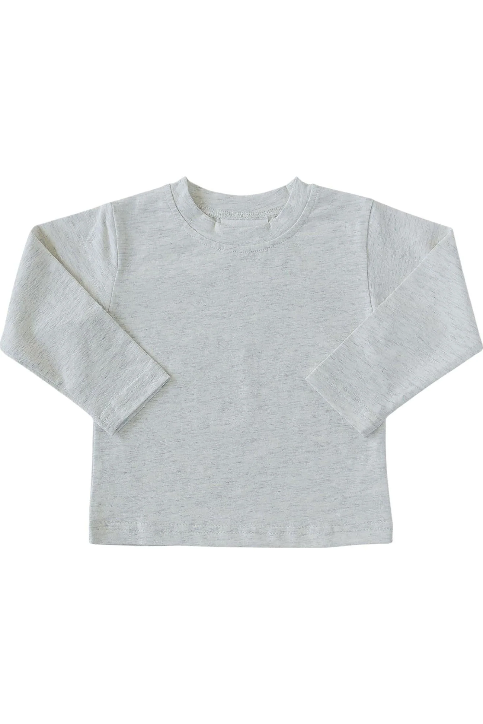 Heather Grey Long Sleeve T-Shirt| Classic Fit, Cotton, Baby & Toddler - Image 2