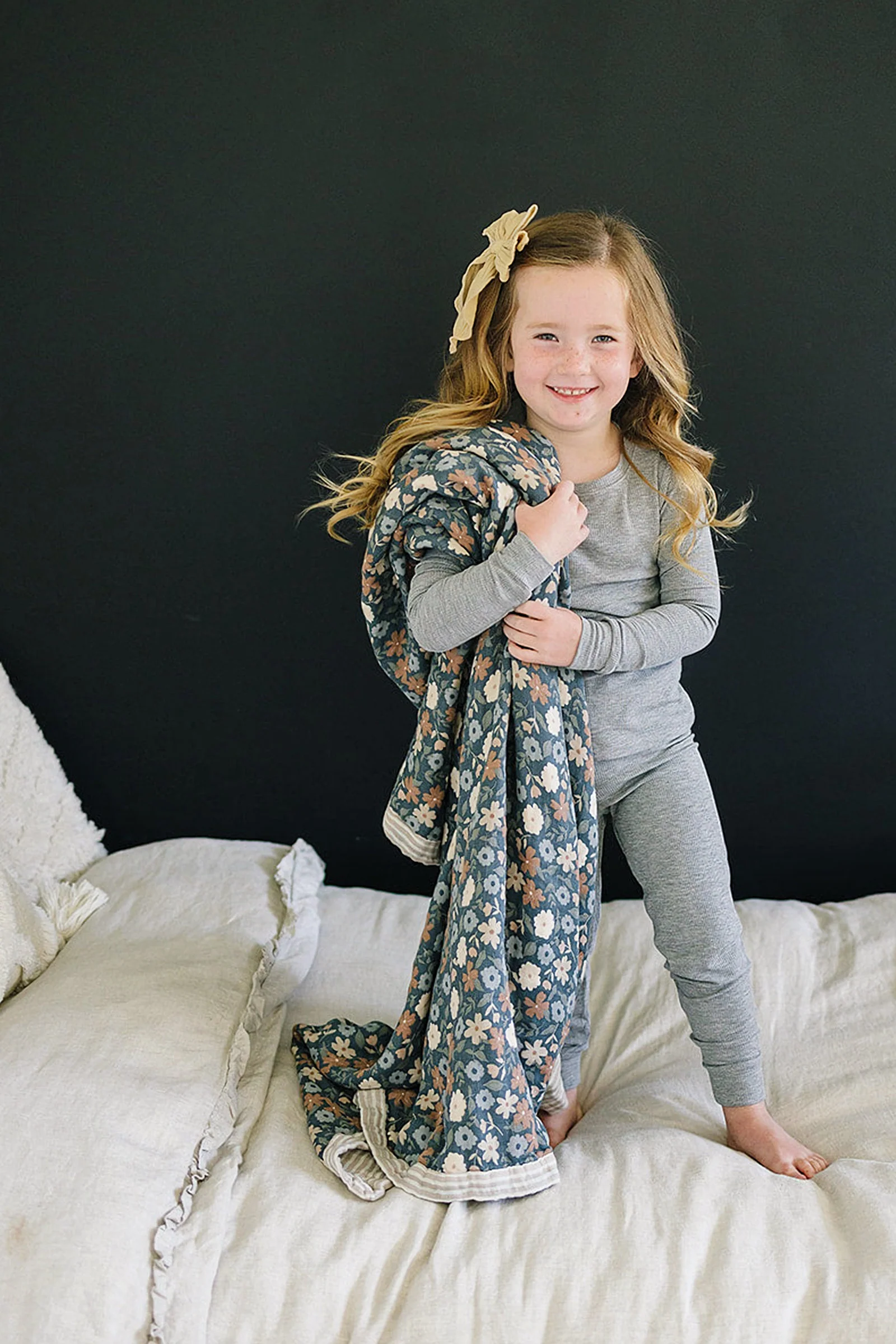 Heather Grey Ribbed Cozy Pajama Set, Bamboo, Baby Essentials