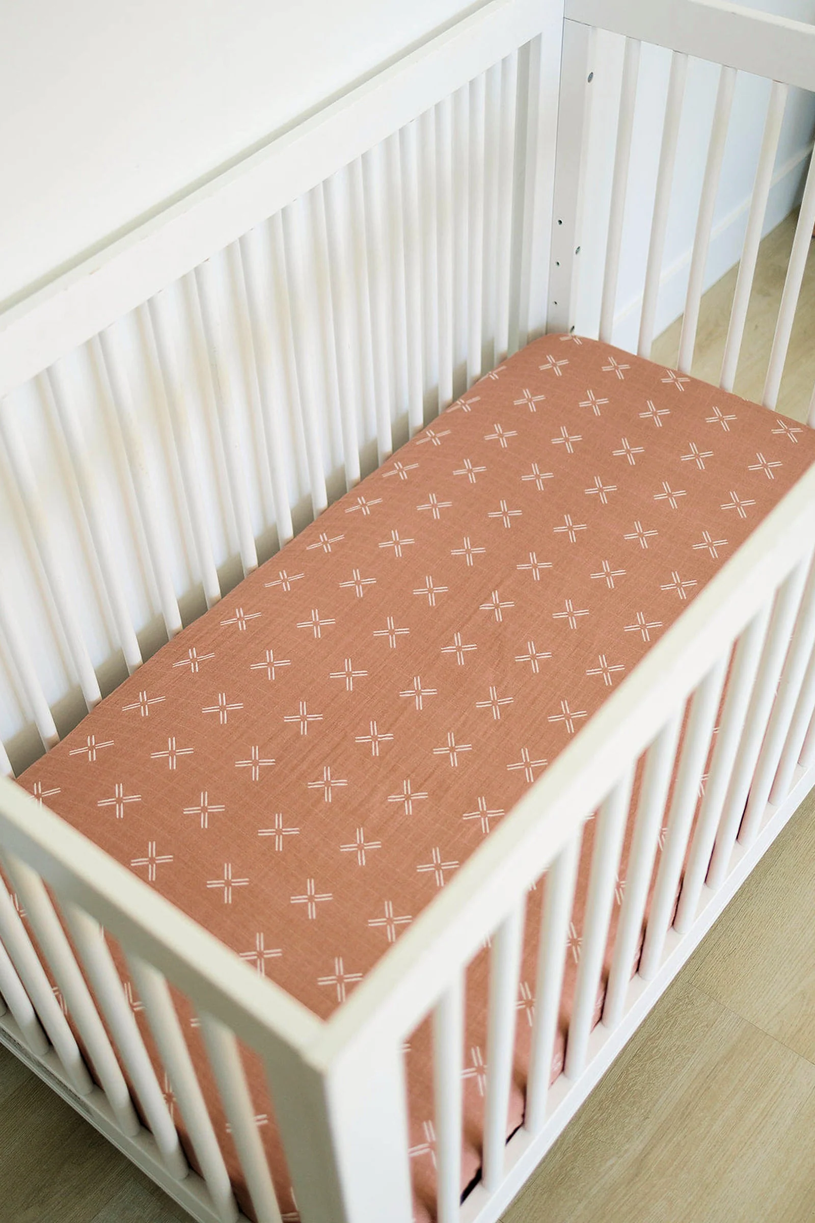 Just Peachy Muslin Crib Sheet, 100% Cotton, Baby Essentials