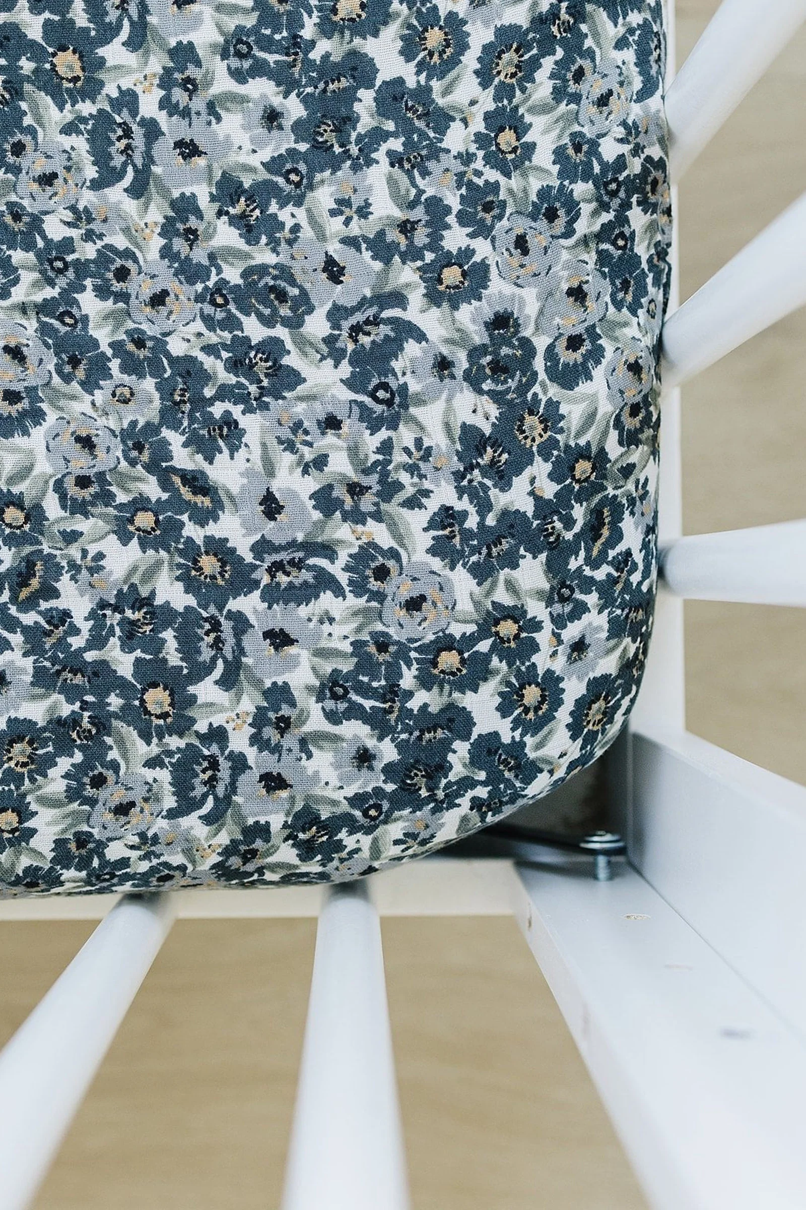 Liberty Floral Muslin Crib Sheet, 100% Cotton, Baby Essentials - Image 2