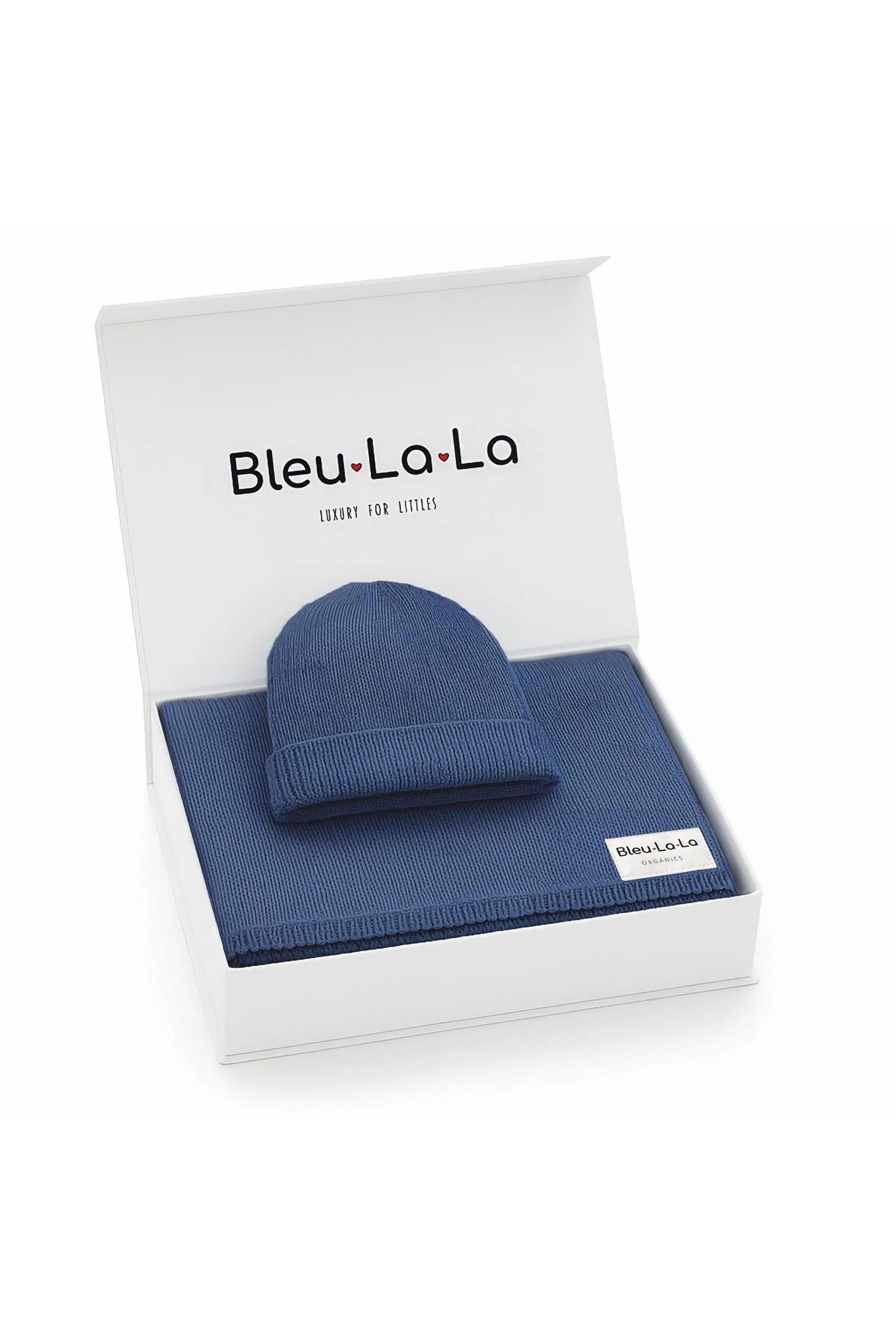 Luxe Collection Knit Baby Blanket + Hat Set with Gift Box, 100% Organic Cotton - Image 22