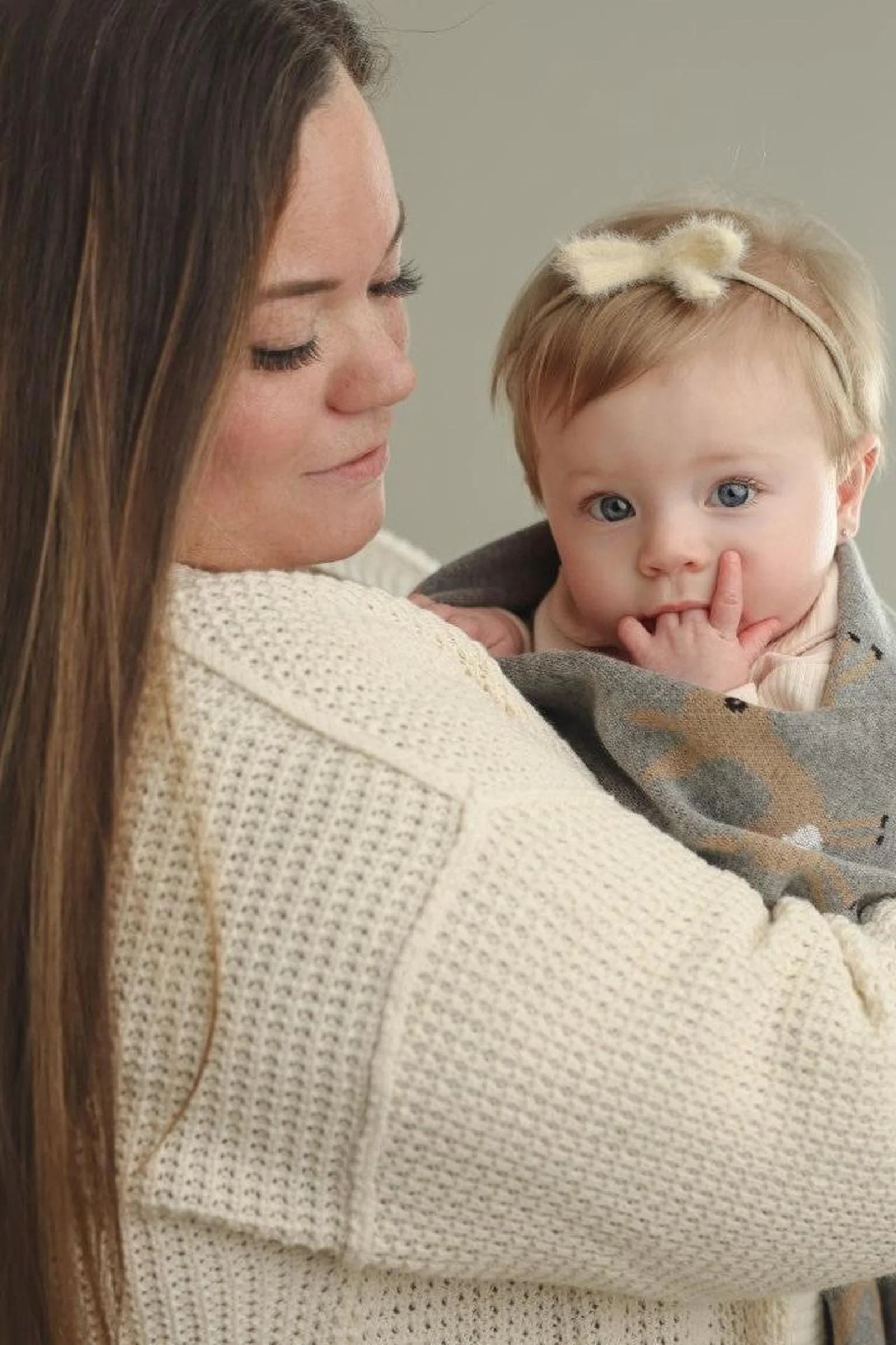 Cotton Deer Knit Luxury Swaddle Blanket, 100% OEKO Tex Pima Cotton - Image 7