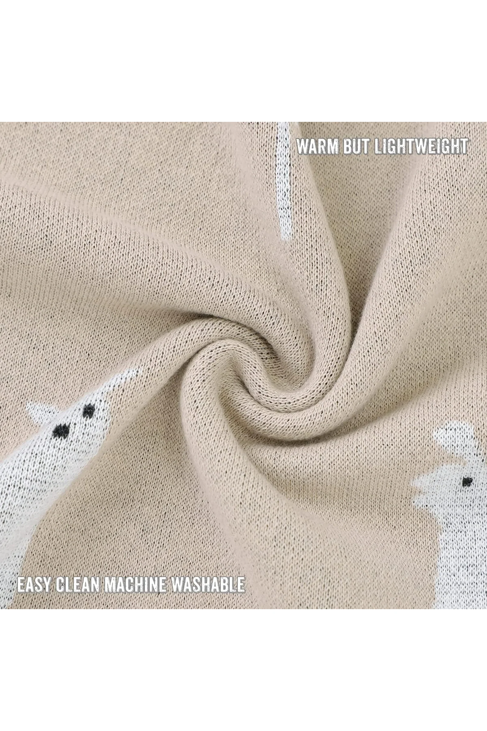 Knit Llama Luxury Swaddle Blanket, 100% OEKO Tex Pima Cotton - Image 3