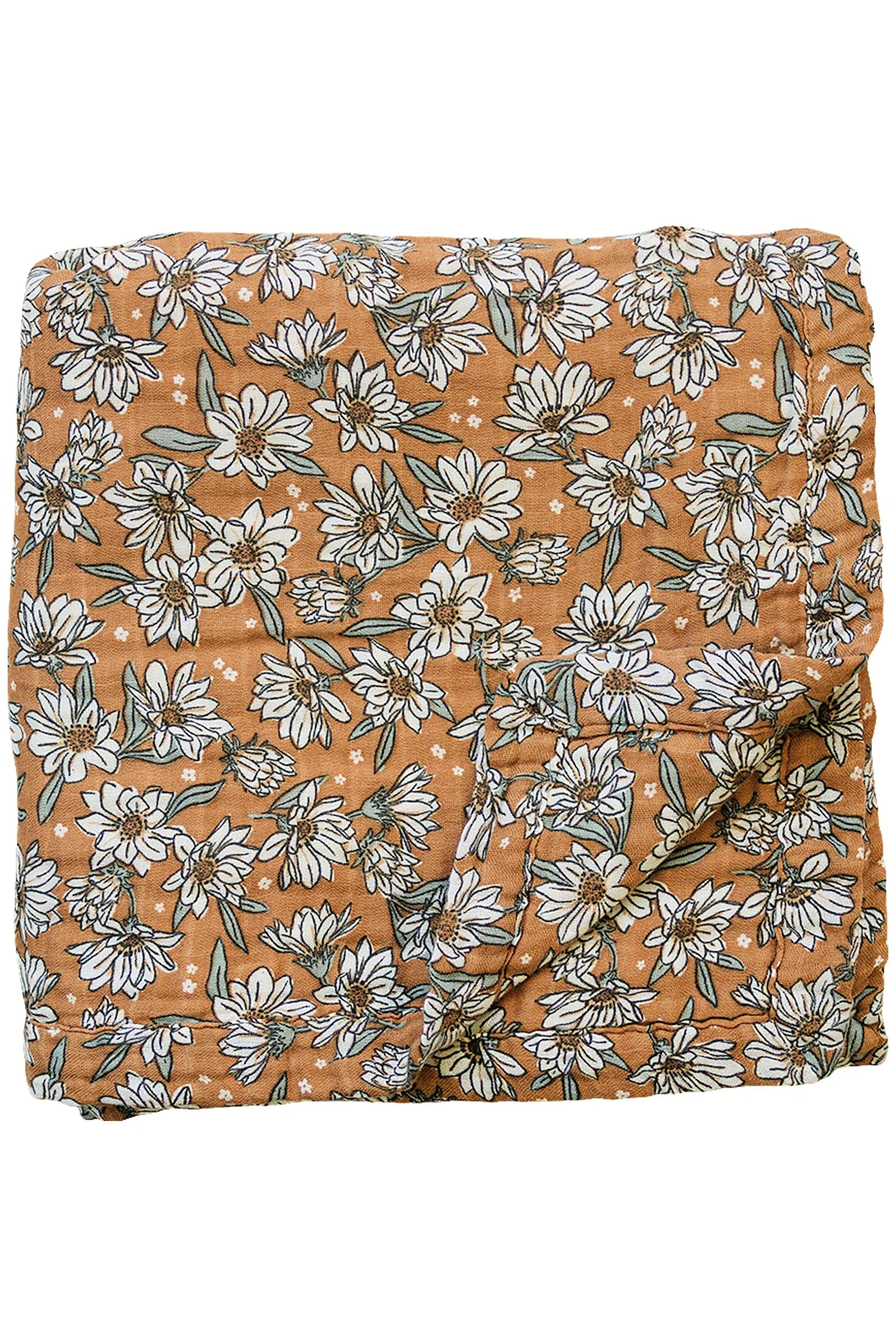 Magnolia Lightweight Muslin Crib Quilt, 100% Cotton, Baby Essentials - Image 2