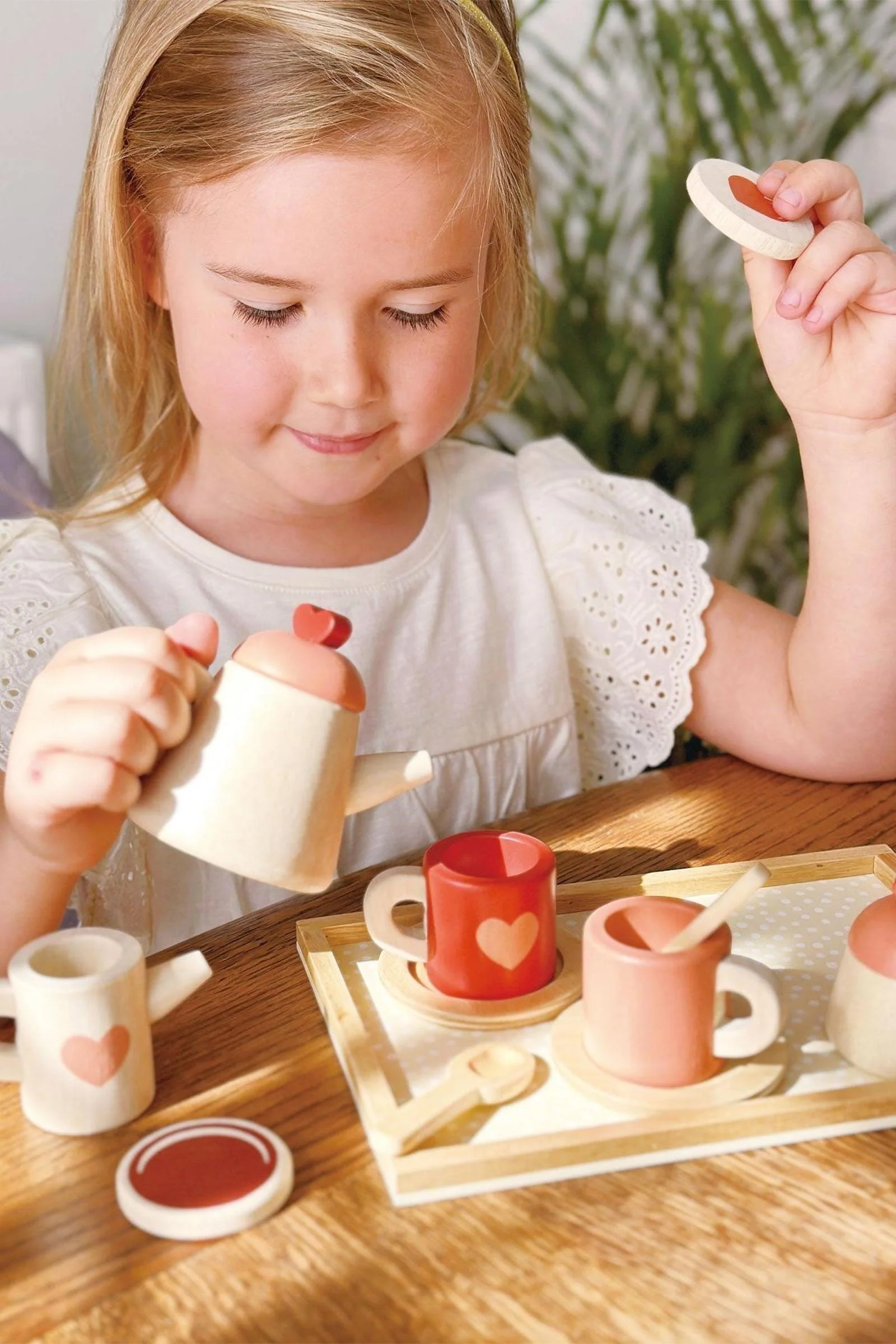 Make Me a Cuppa, Wooden Pretend Play Café Set, Toddler - Image 3
