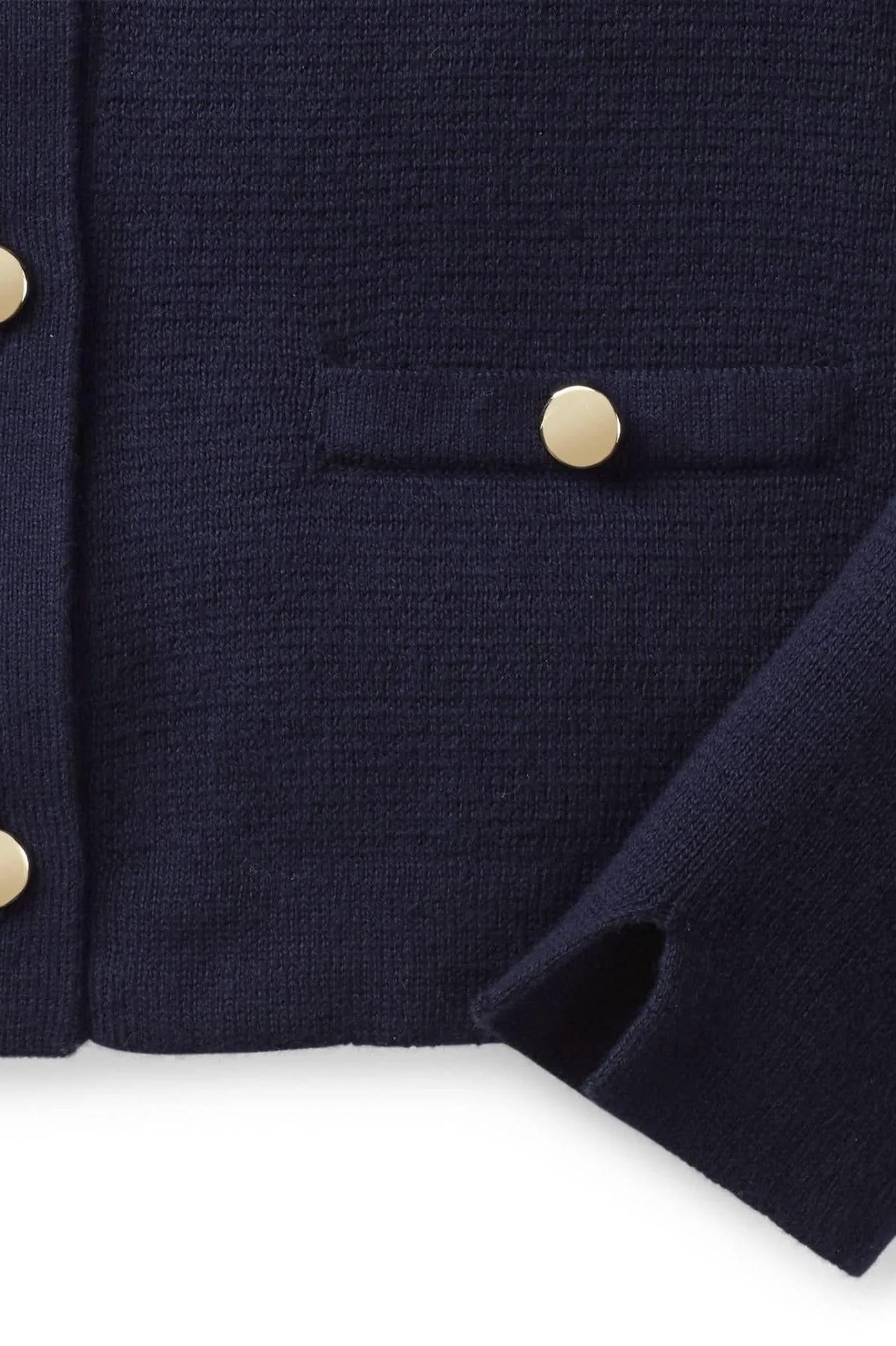 Milano Stitch Button Front Sweater Cardigan, Navy, Baby - Image 4
