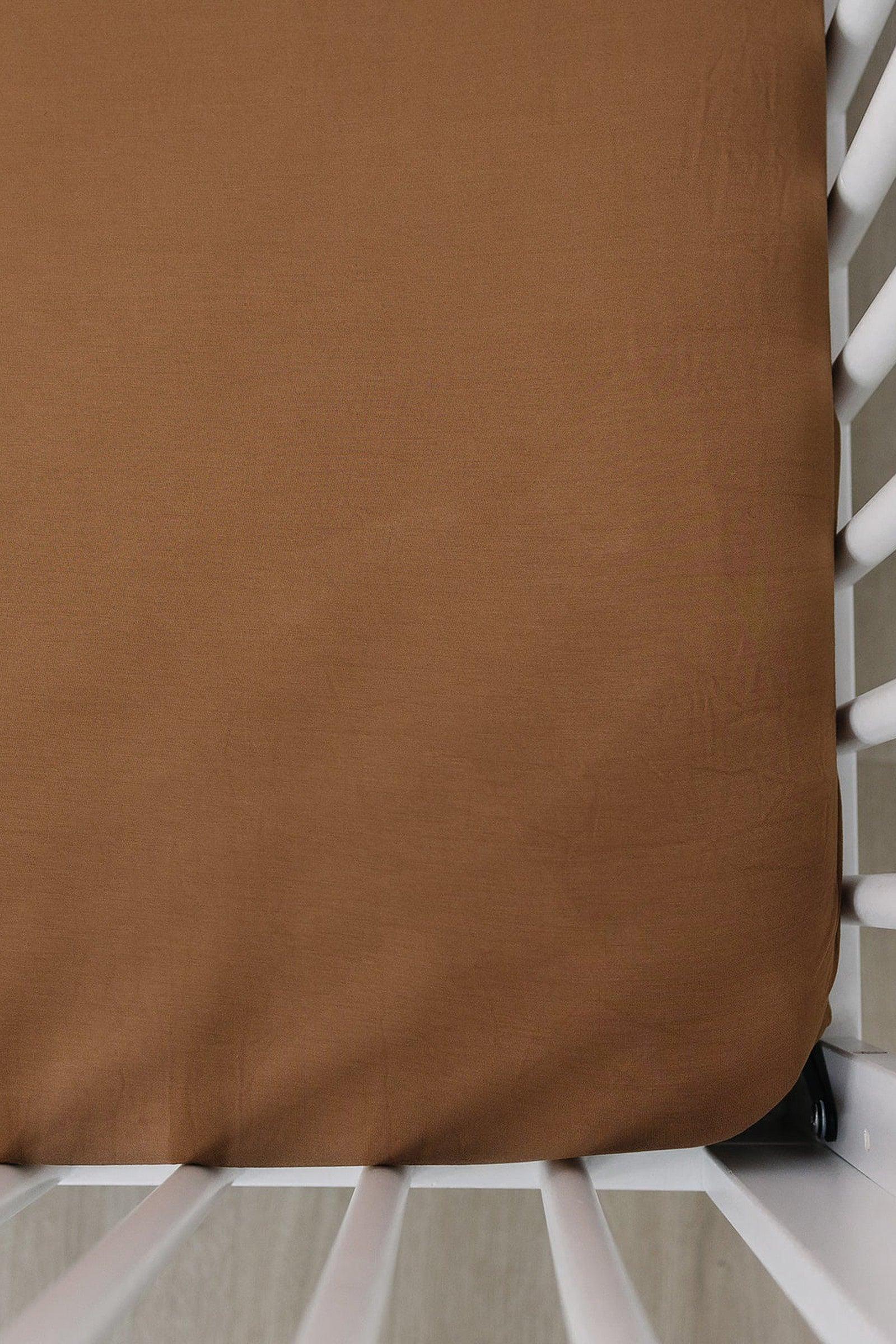 Mustard Stretch Crib Sheet, Bamboo, Baby Essentials