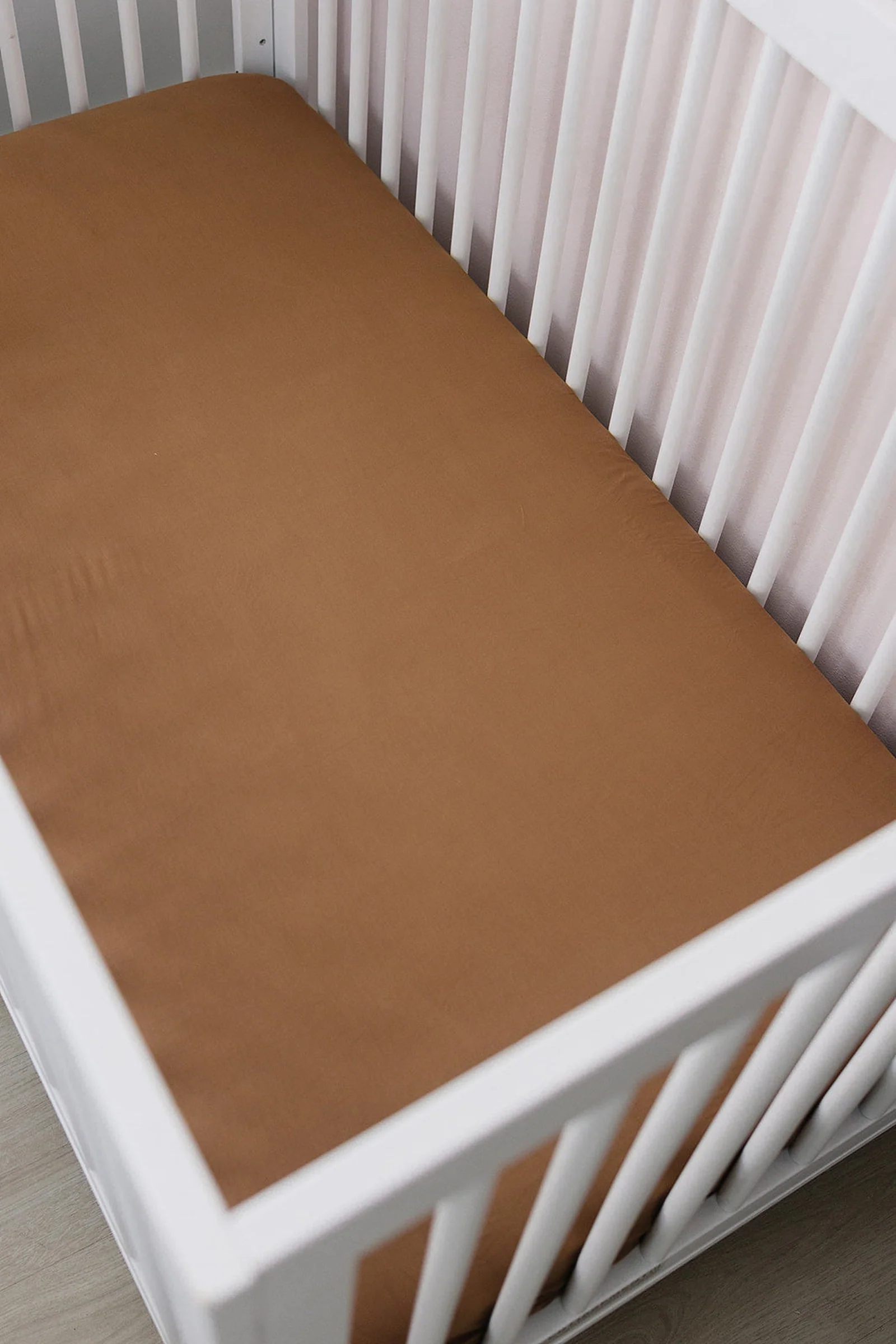 Mustard Stretch Crib Sheet, Bamboo, Baby Essentials - Image 2
