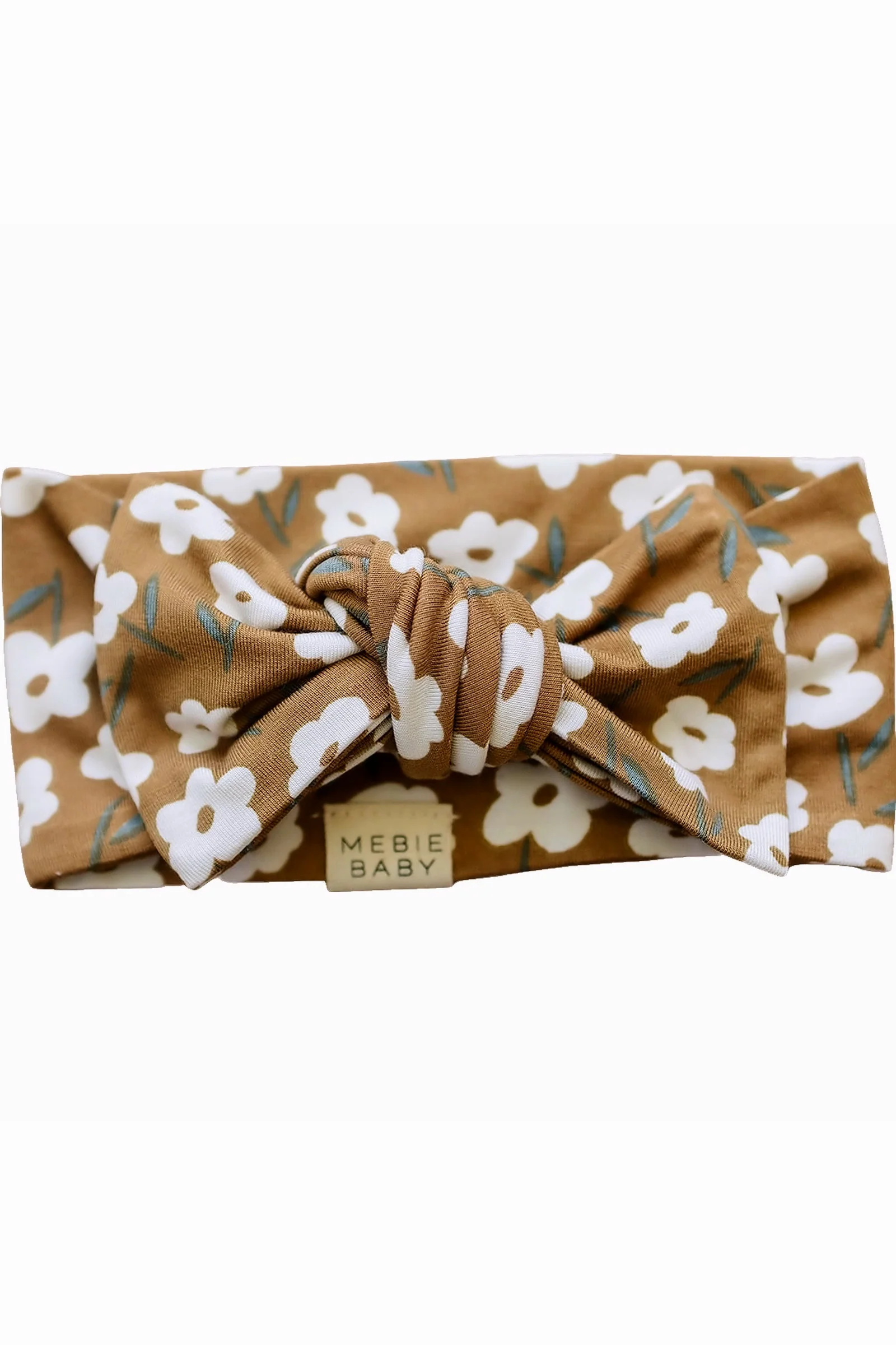 Mustard Floral Head Wrap, Bamboo, Baby - Image 2