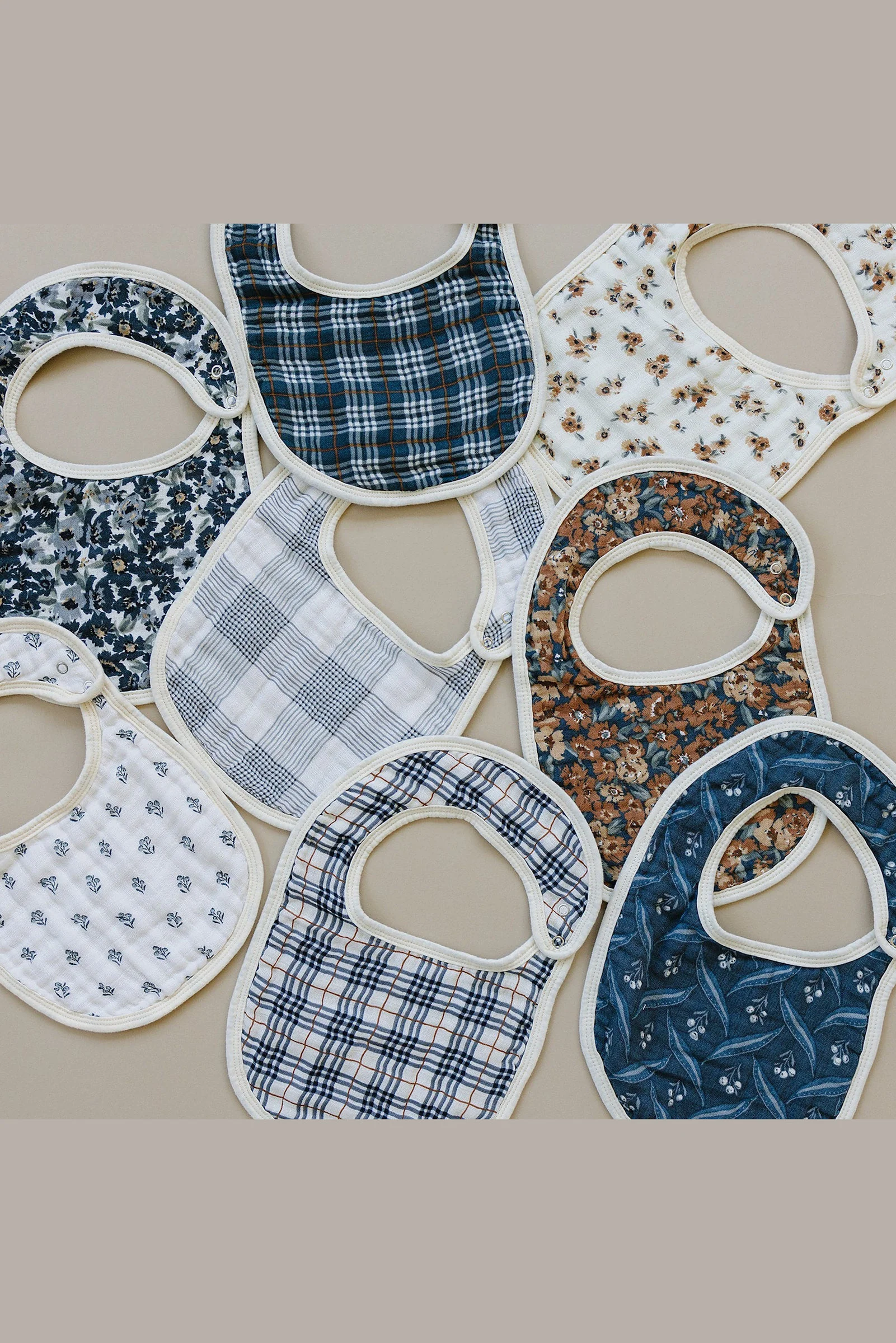 Autumn Bloom Classic Muslin Bib, 100% Cotton, Baby Essentials - Image 6