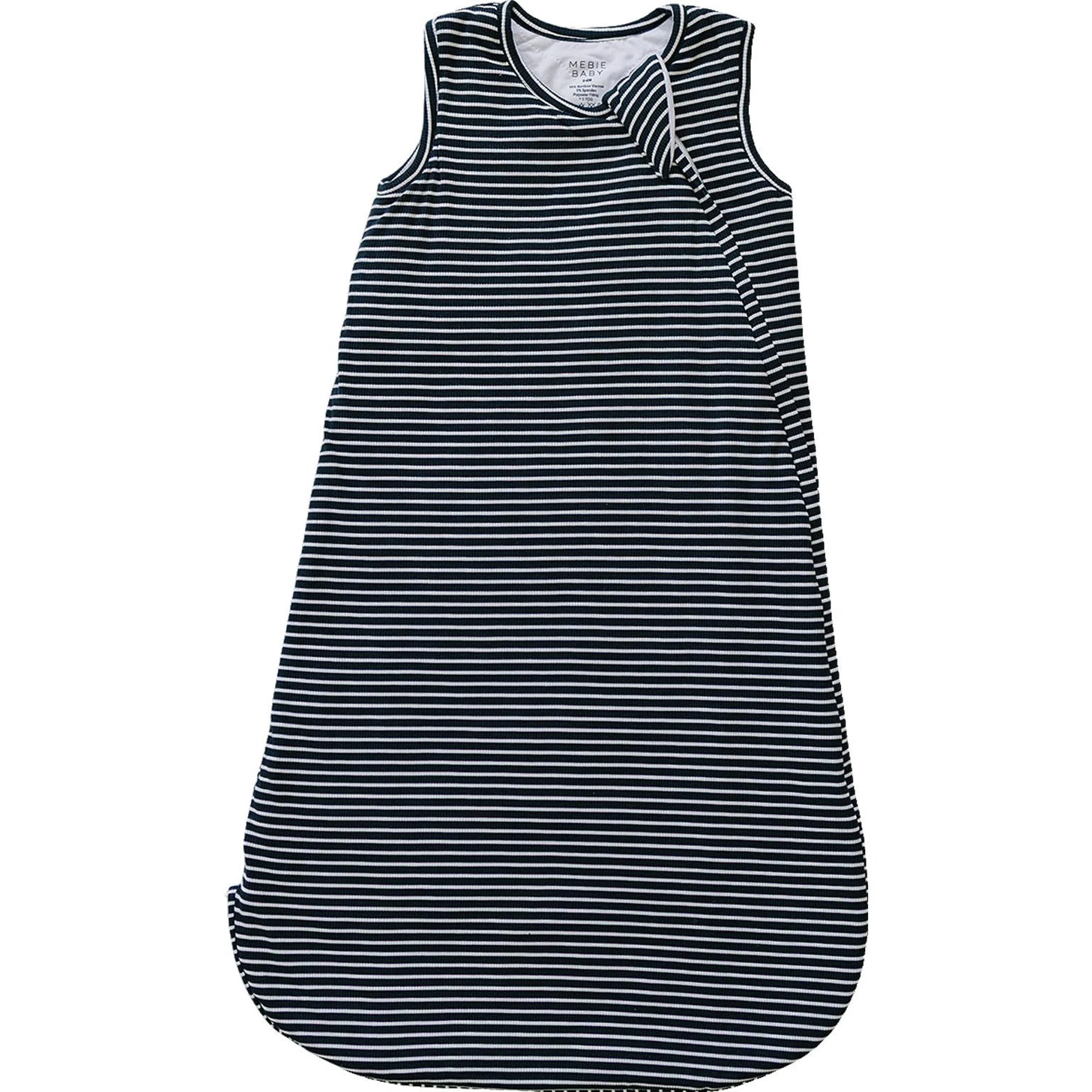 Navy Stripe Bamboo Baby Sleep Sack - Image 2