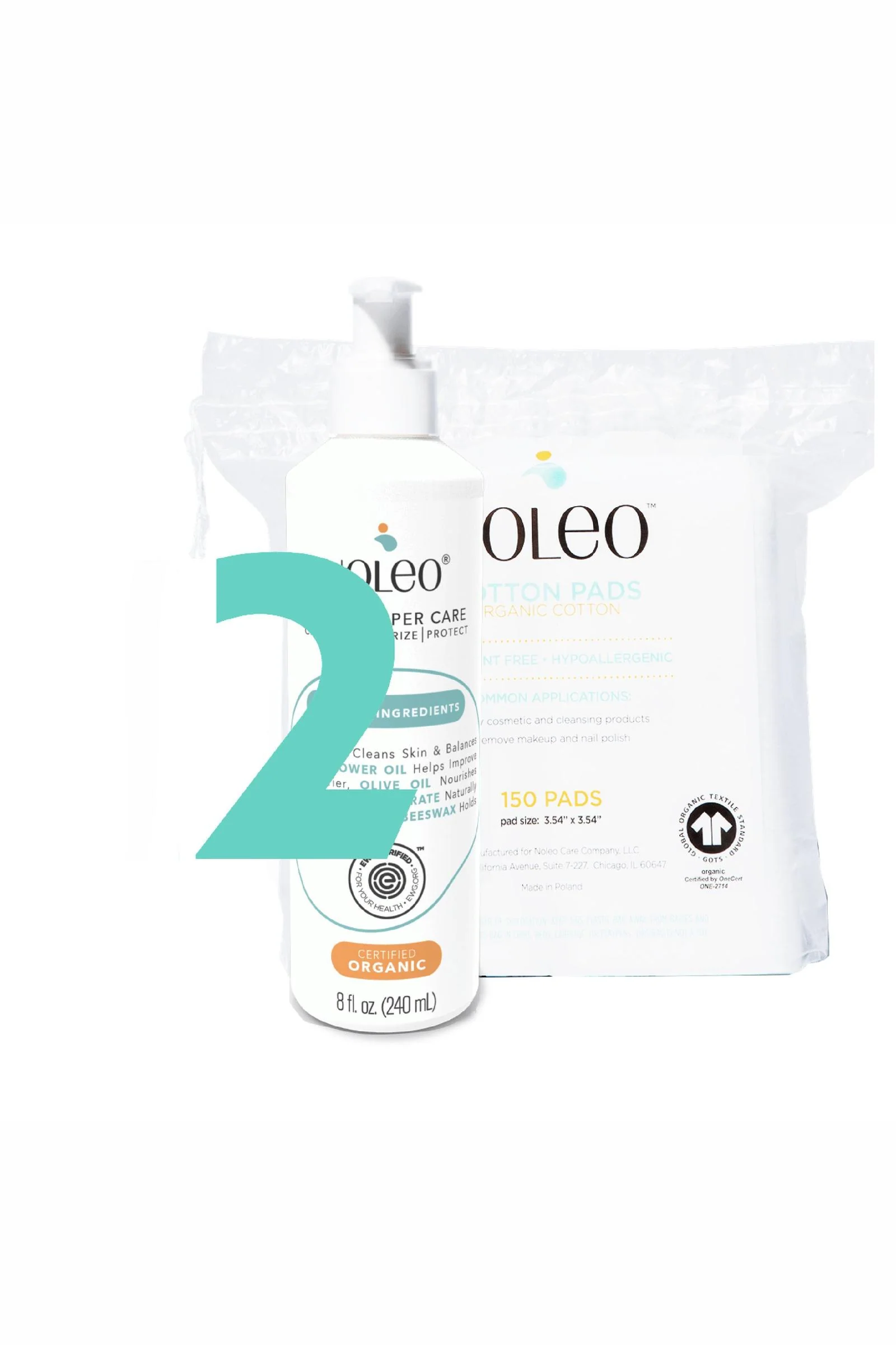 NOLEO Diaper Rash Cream & Cotton Pads, Bundle - Image 12
