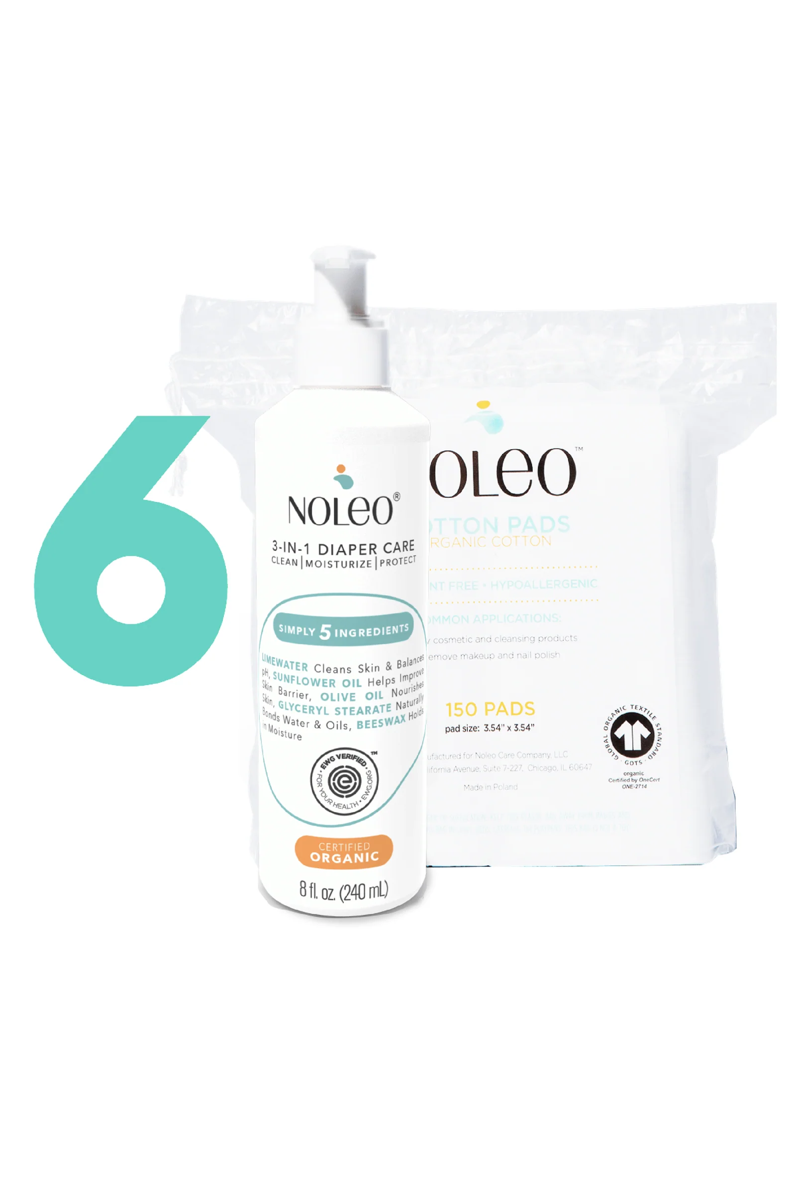 NOLEO Diaper Rash Cream & Cotton Pads, Bundle - Image 14