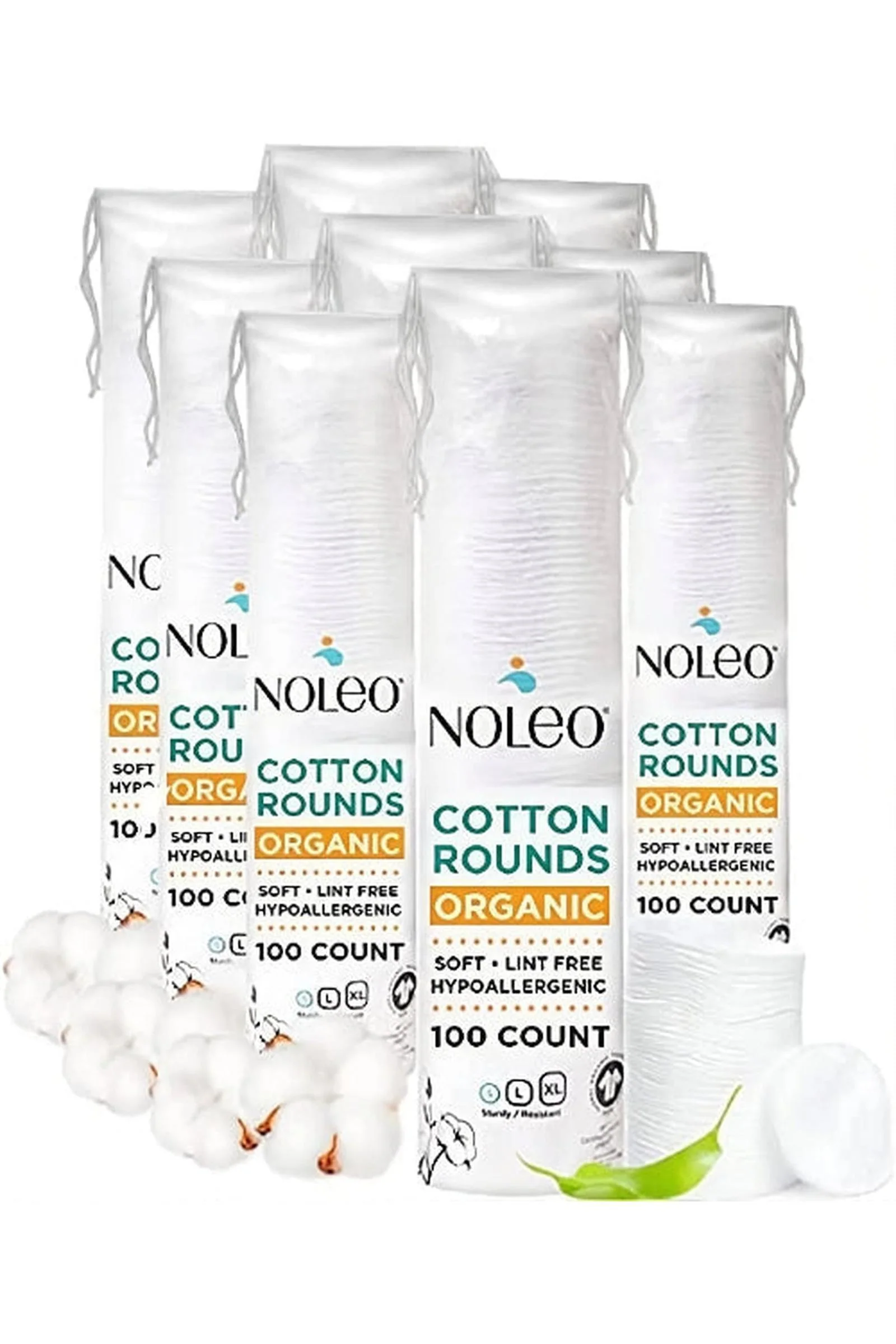NOLEO Organic Cotton Rounds - Small 2" - Image 4