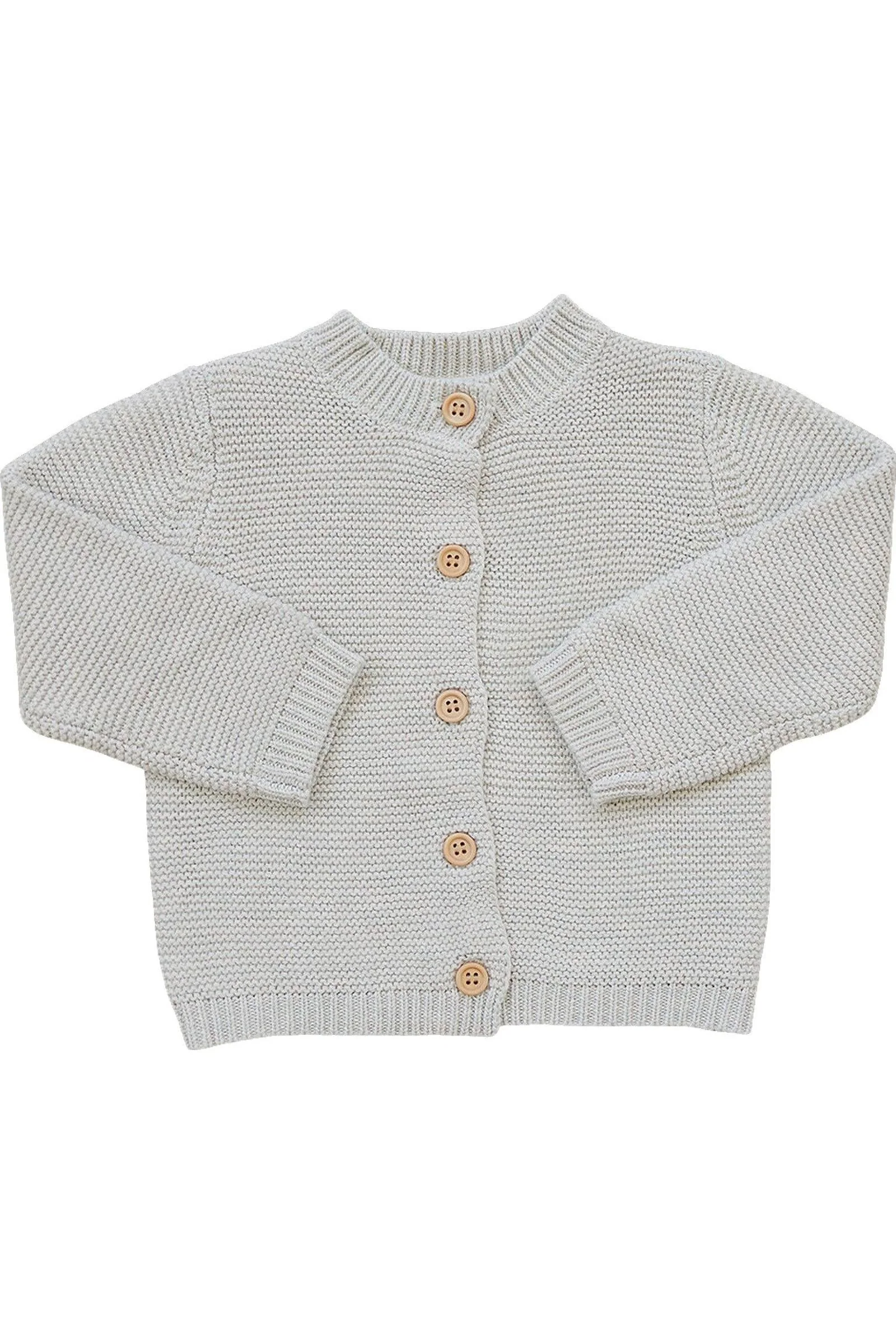 Oatmeal Knit Button Down Cardigan, 100% Cotton, Sizes 0-7 - Image 2