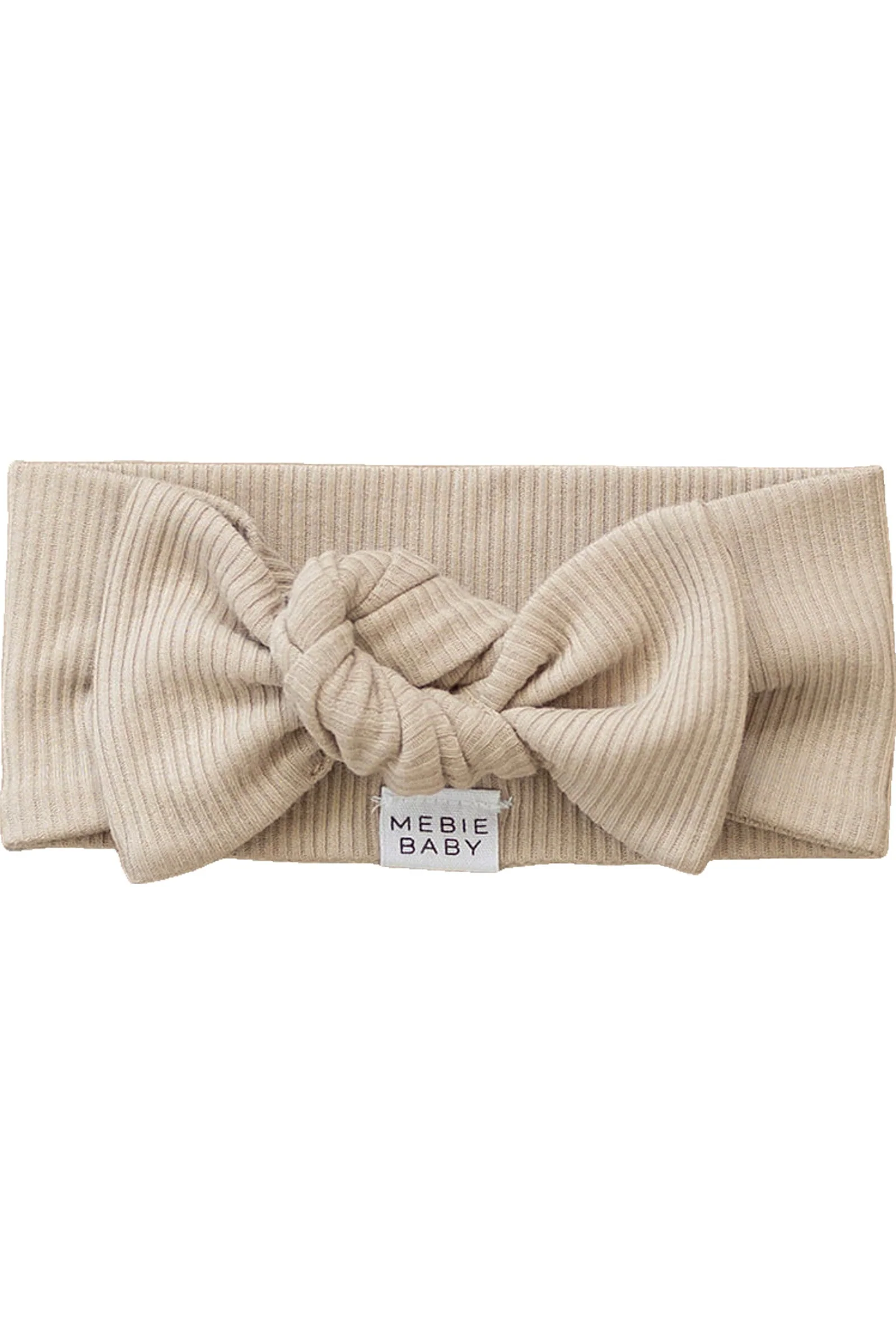 Baby Girl Oatmeal Ribbed Head Wrap, Organic Cotton, Baby - Image 2