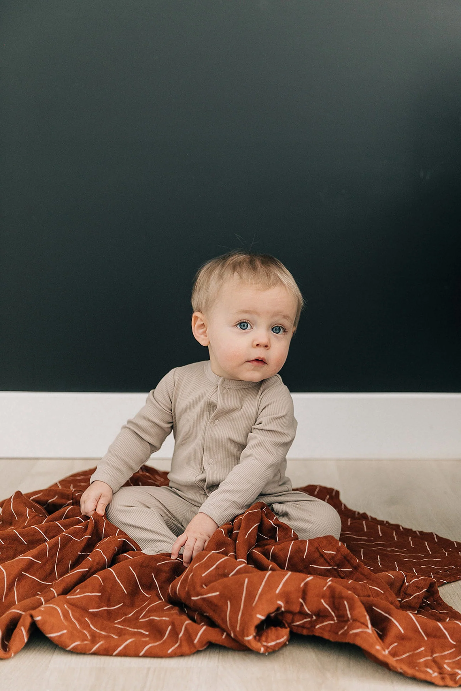 Oatmeal Ribbed Snap Footed Pajama, Organic Cotton, Baby Essentials
