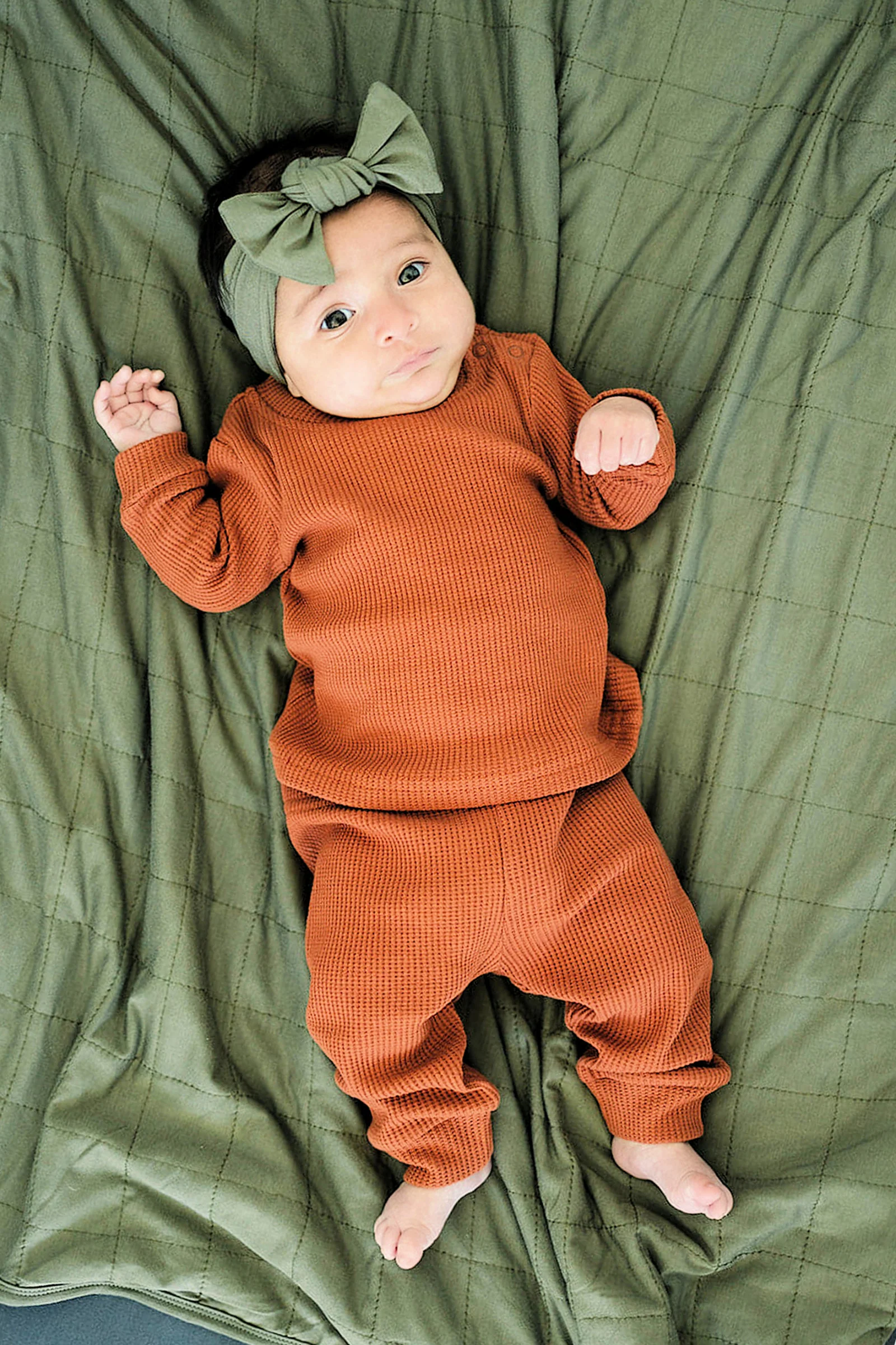 Baby Girl Olive Head Wrap, Bamboo, Baby